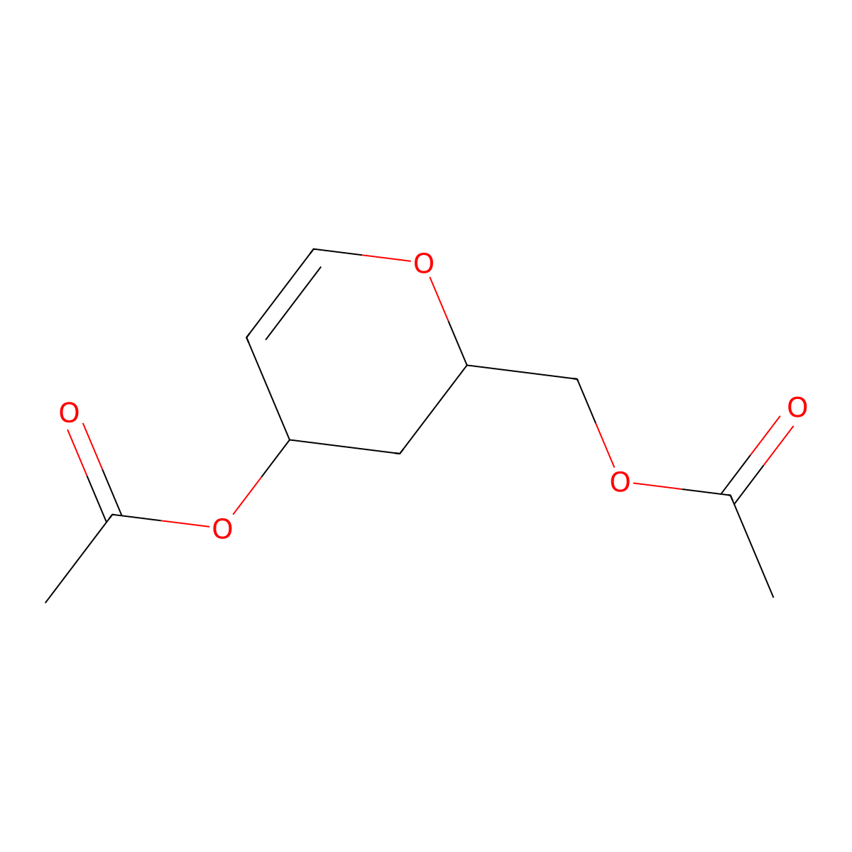 ((2S,4S)-4-Acetoxy-3,4-dihydro-2H-pyran-2-yl)methyl acetate molecular structure, CAS 13036-11-8