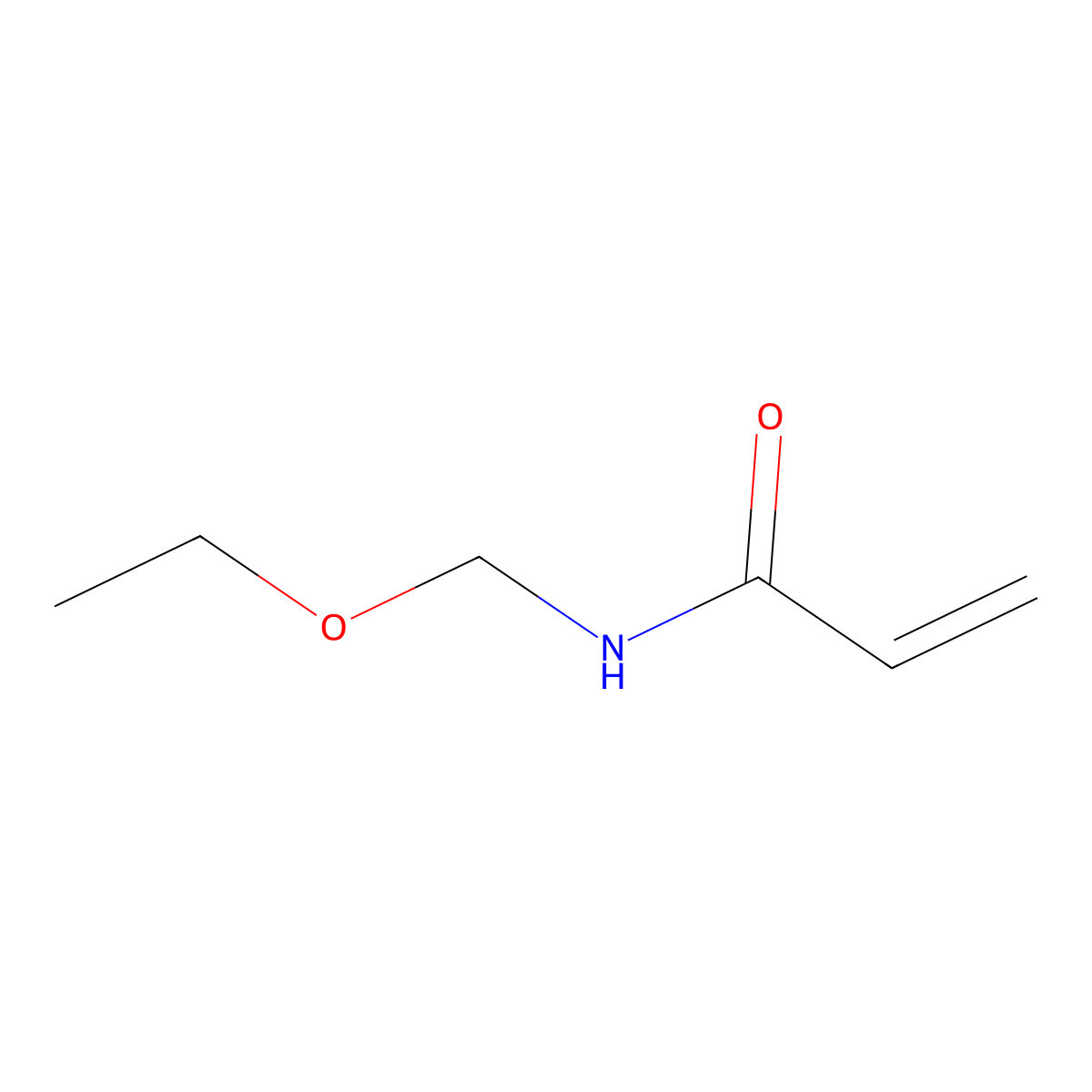 N-(ethoxymethyl)acrylamide molecular structure, CAS 13036-41-4