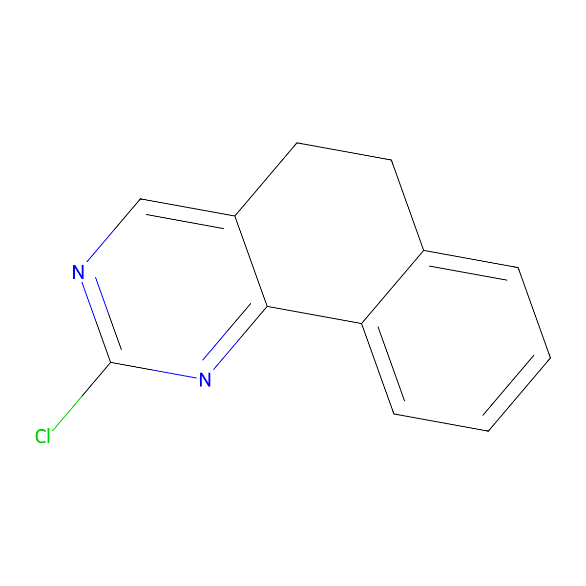 2-Chloro-5,6-dihydrobenzo[h]quinazoline molecular structure, CAS 13036-53-8