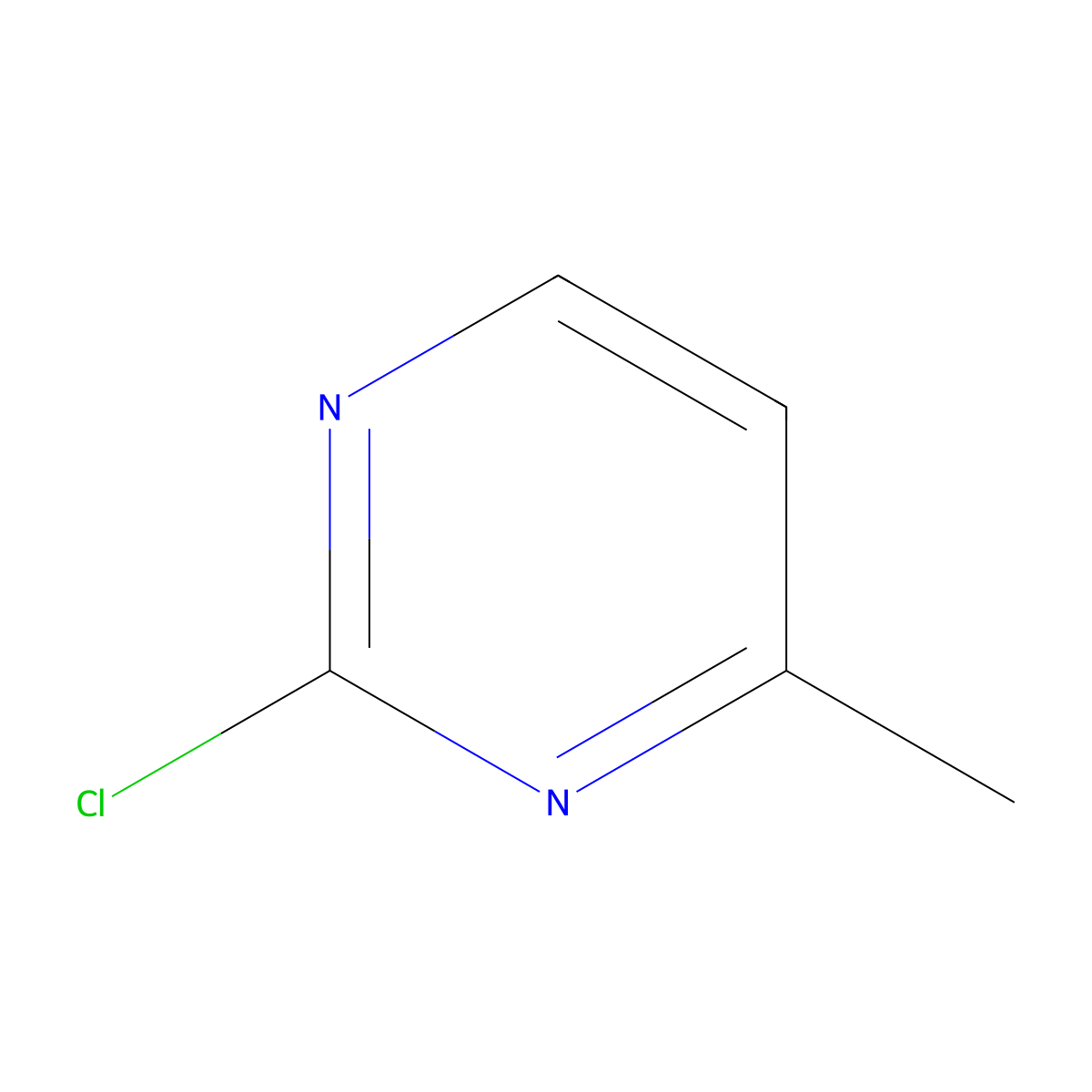2-Chloro-4-methylpyrimidine molecular structure, CAS 13036-57-2