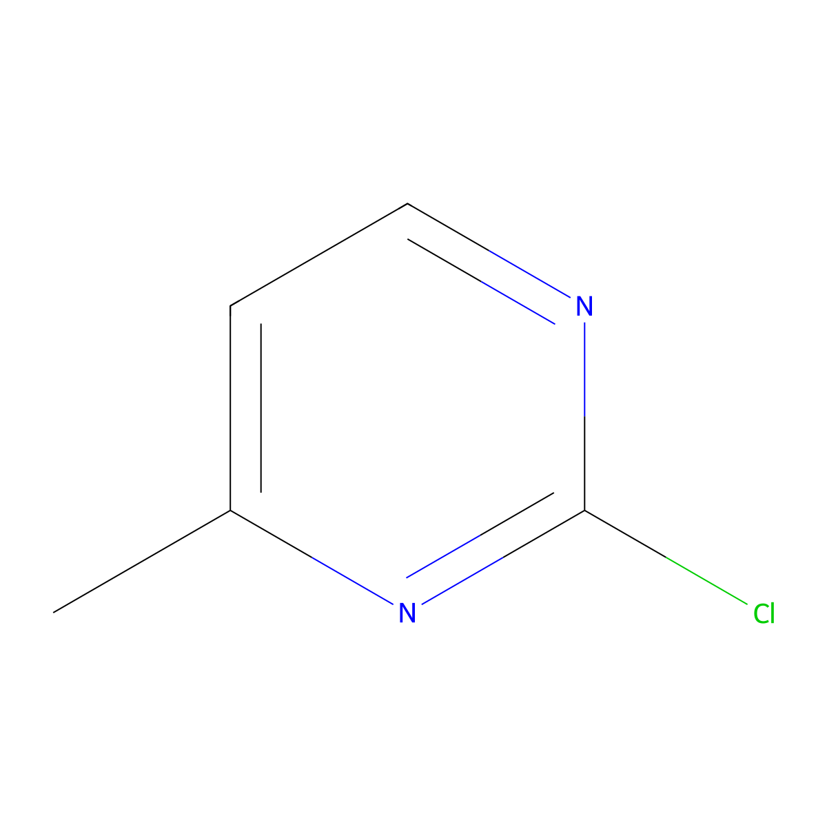 2-Chloro-4-methylpyrimidine molecular structure, CAS 13036-57-2