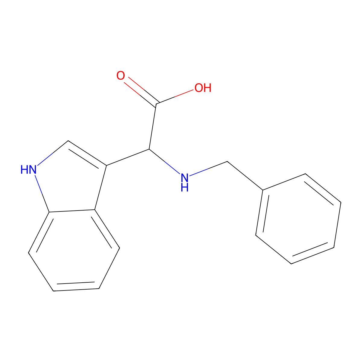 (benzylamino)(1H-indol-3-yl)acetic acid molecular structure, CAS 130361-06-7
