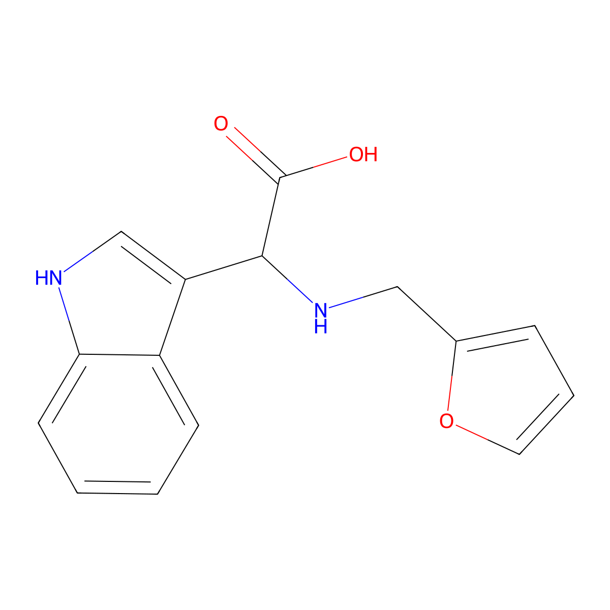 [(furan-2-ylmethyl)amino](1H-indol-3-yl)acetic acid molecular structure, CAS 130361-08-9