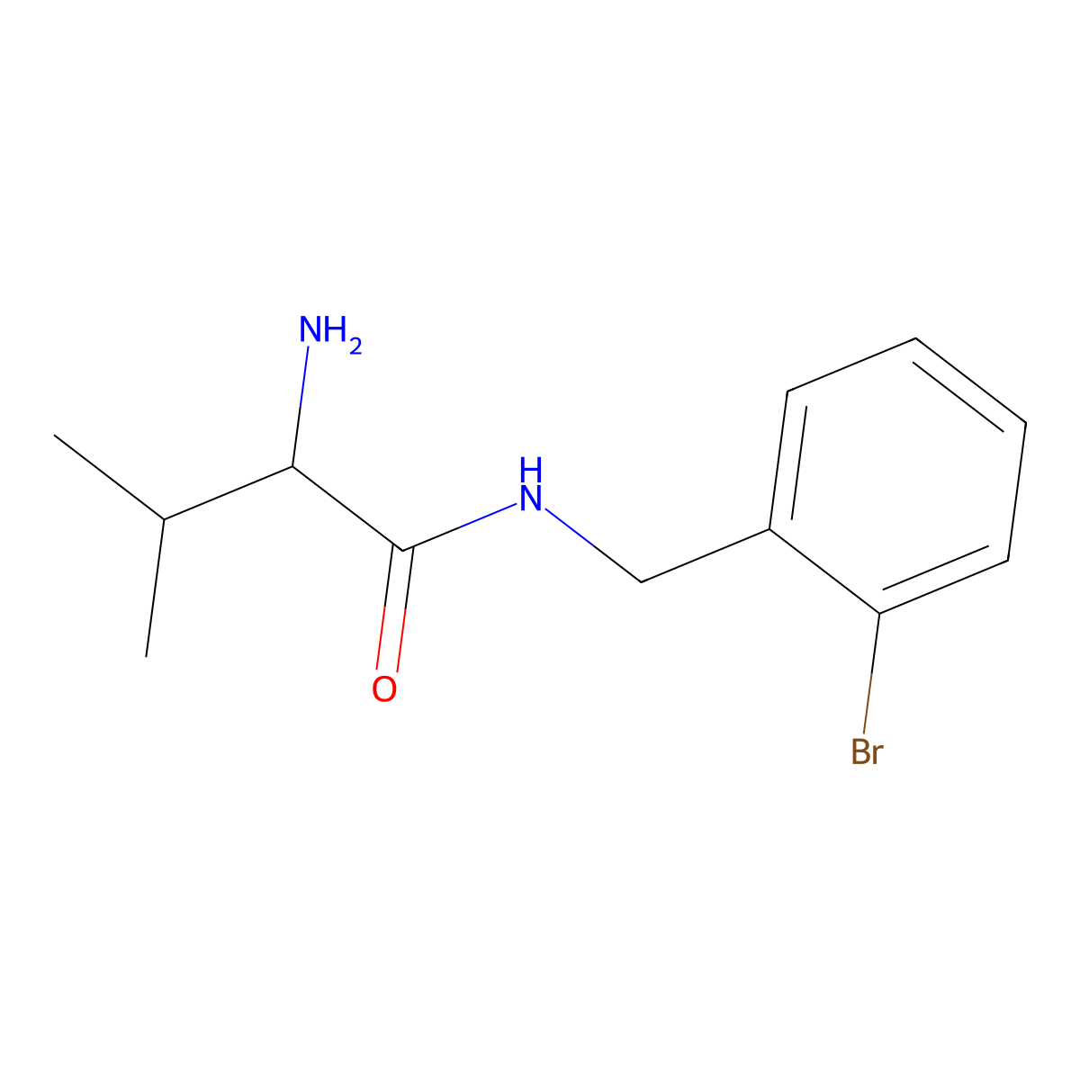 (S)-2-Amino-N-(2-bromo-benzyl)-3-methyl-butyramide molecular structure, CAS 1303650-70-5