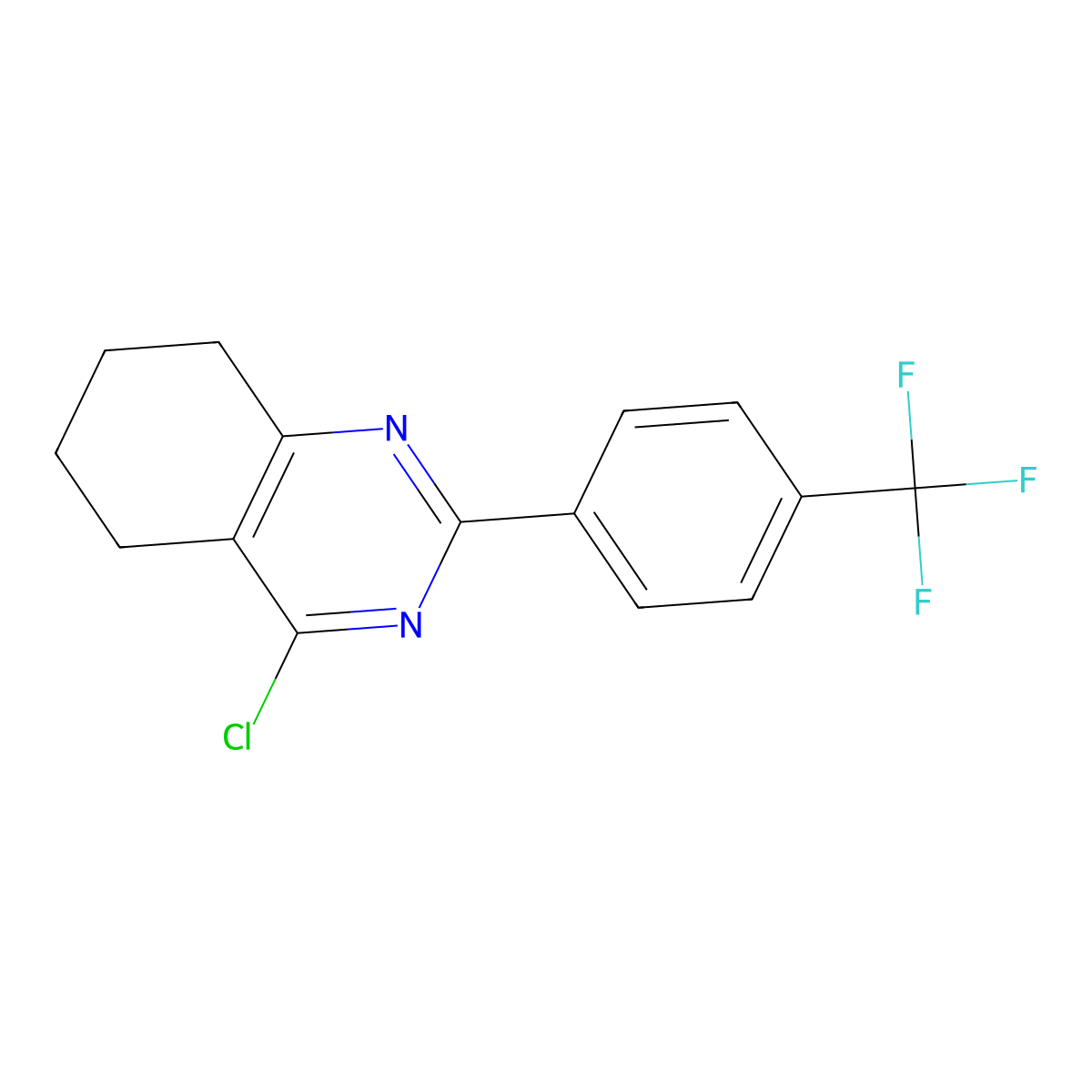 4-Chloro-2-(4-(trifluoromethyl)phenyl)-5,6,7,8-tetrahydroquinazoline molecular structure, CAS 1303652-63-2