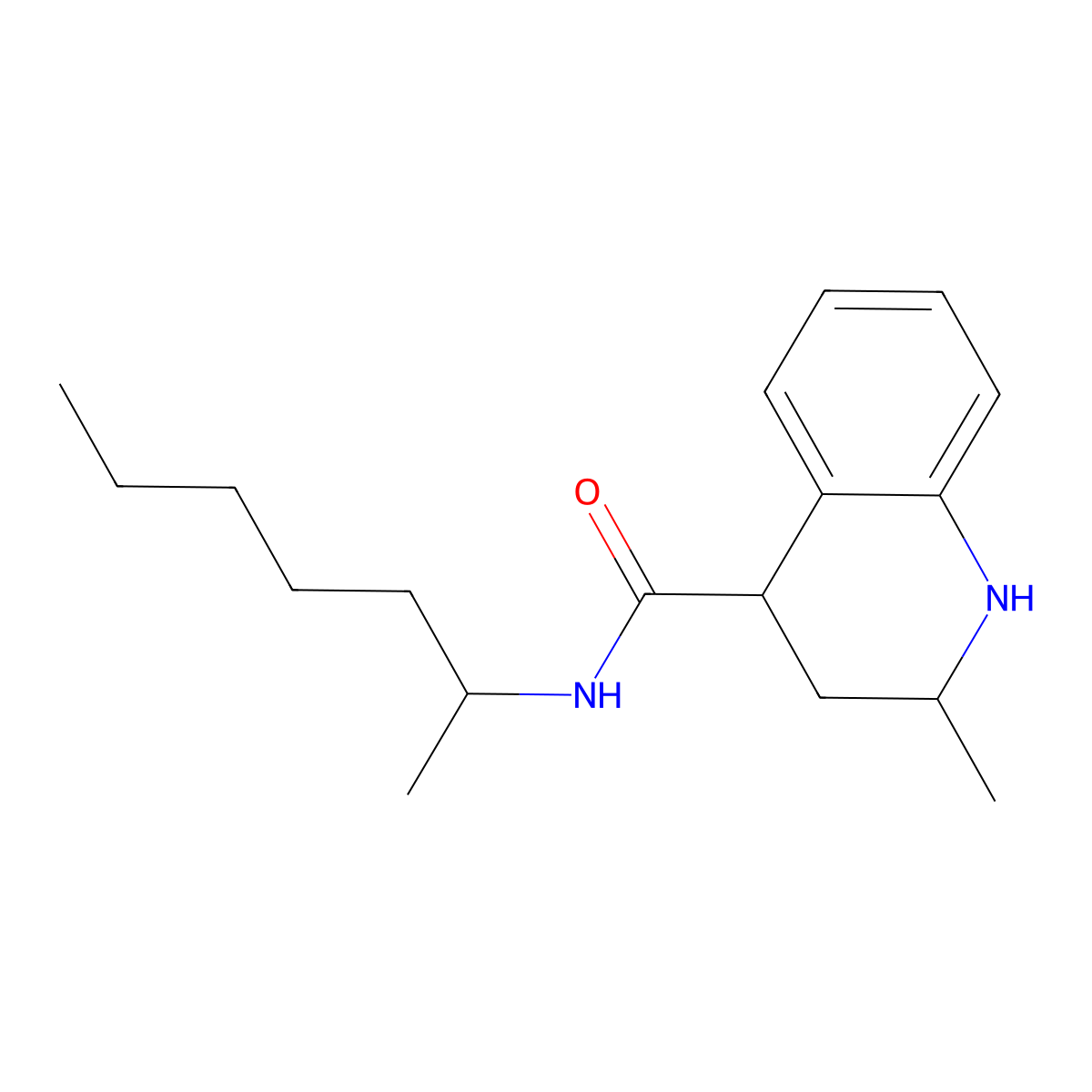 N-(heptan-2-yl)-2-methyl-1,2,3,4-tetrahydroquinoline-4-carboxamide molecular structure, CAS 1303655-71-1