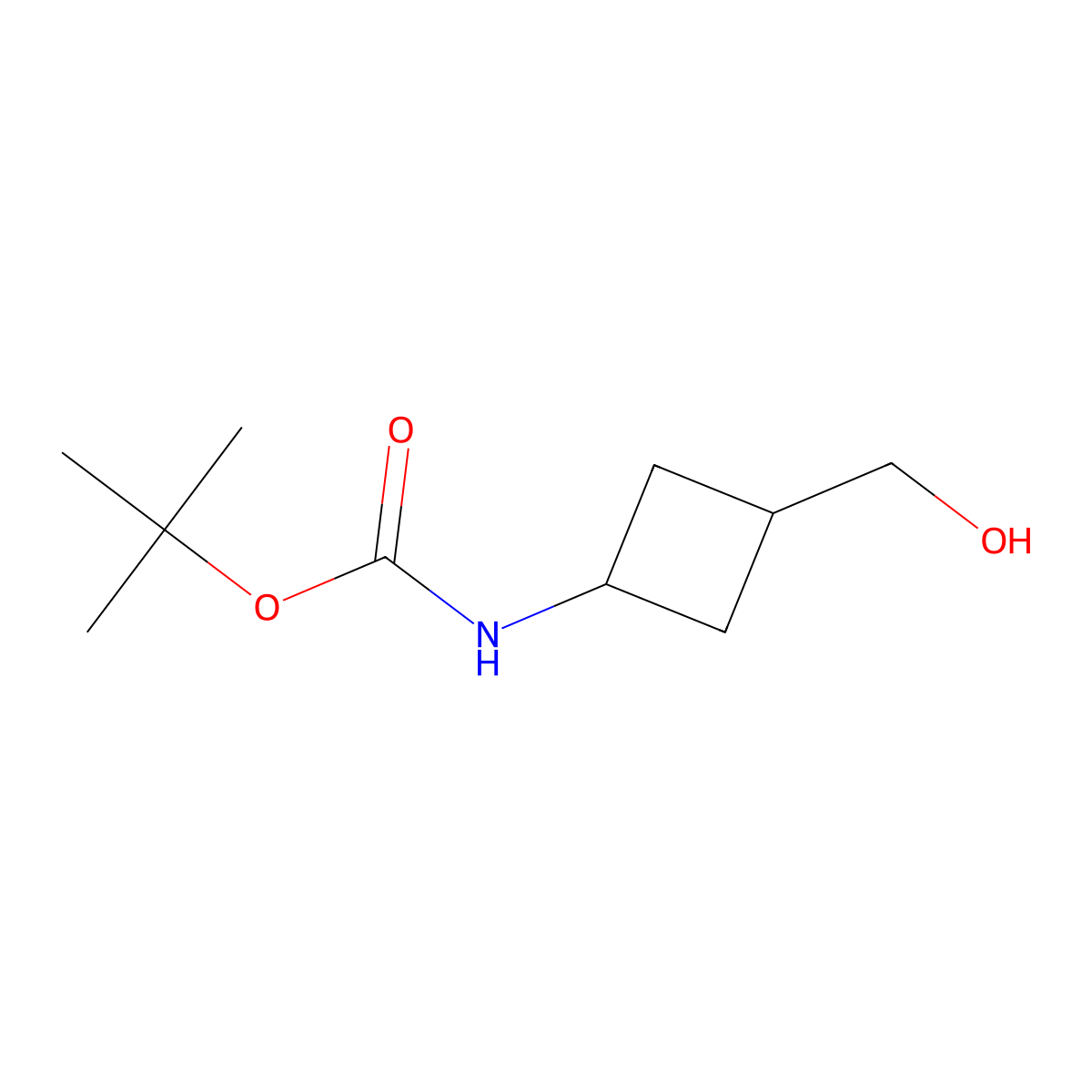 cis-1-(Boc-amino)-3-(hydroxymethyl)cyclobutane molecular structure, CAS 130369-05-0
