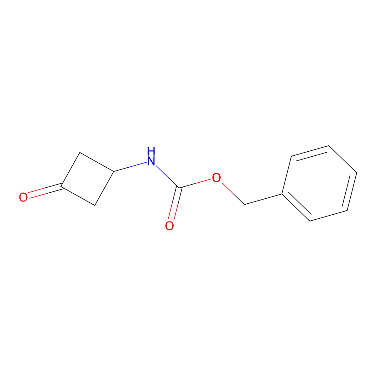 Benzyl (3-oxocyclobutyl)carbamate molecular structure, CAS 130369-36-7