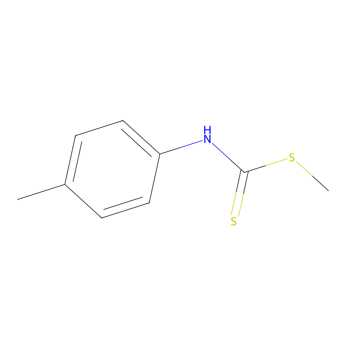 methyl N-(4-methylphenyl)carbamodithioate molecular structure, CAS 13037-22-4