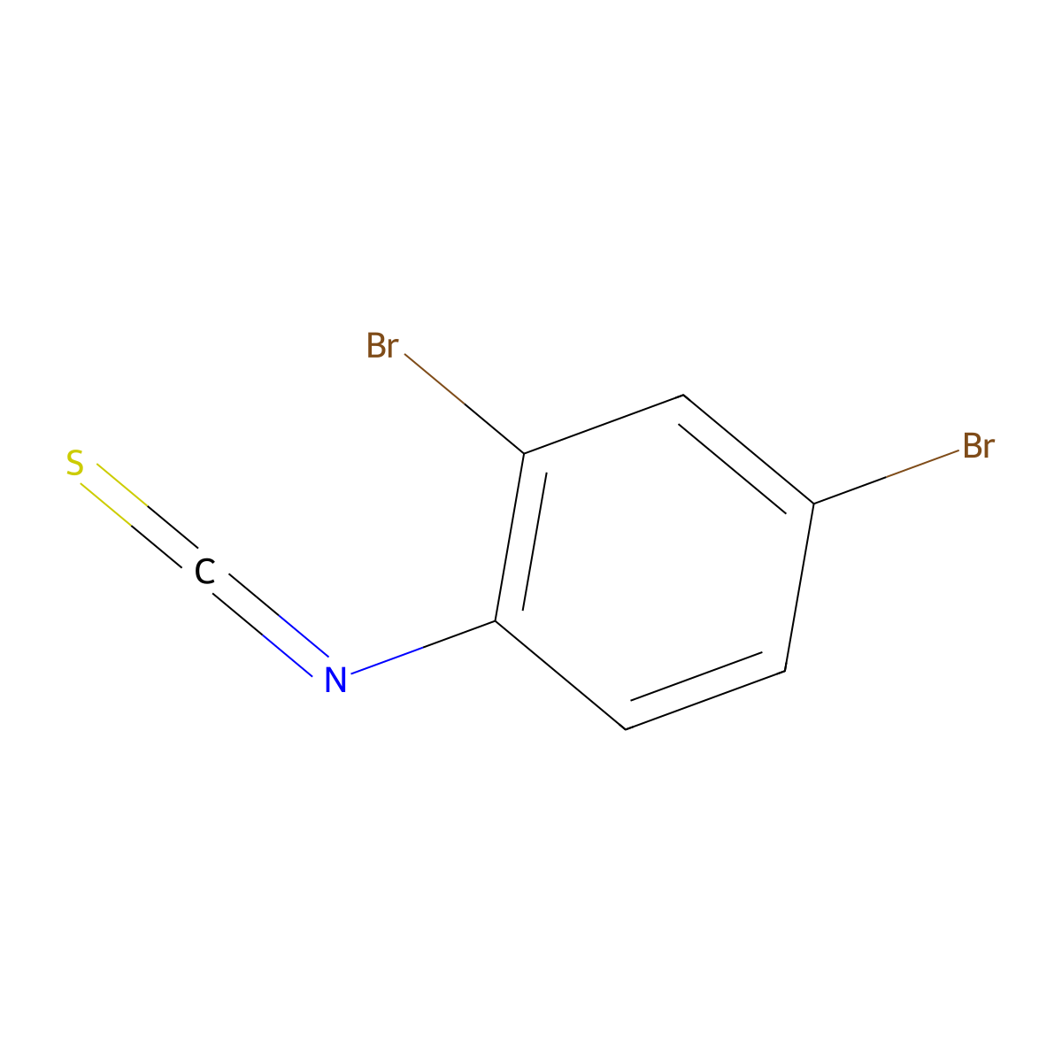 2,4-Dibromophenyl isothiocyanate molecular structure, CAS 13037-63-3