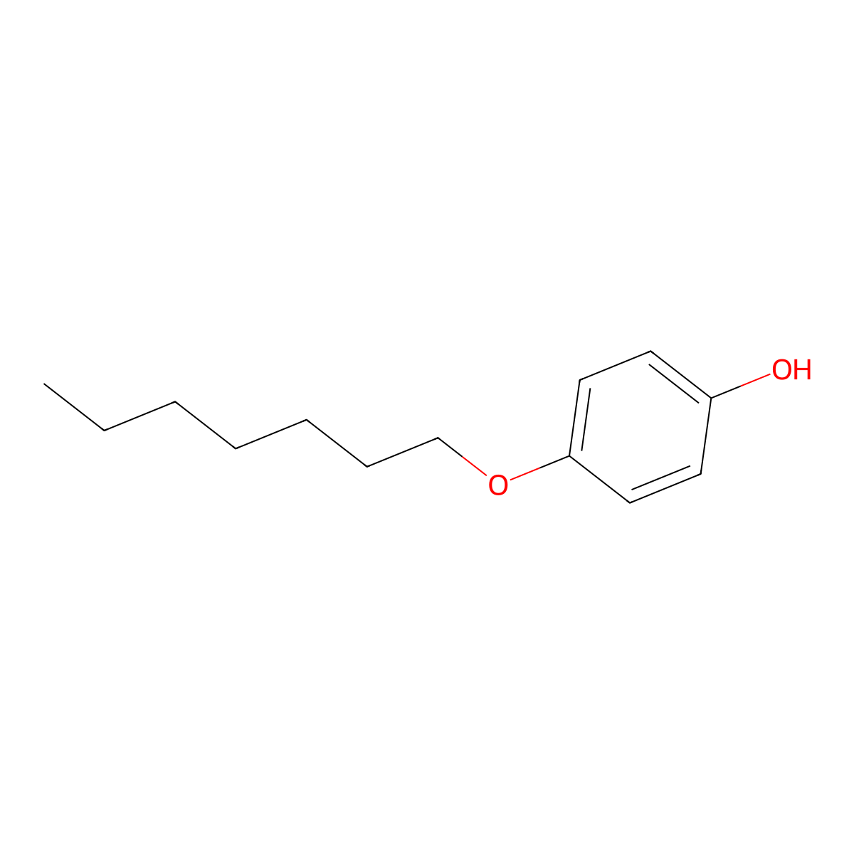 4-(Heptyloxy)phenol molecular structure, CAS 13037-86-0