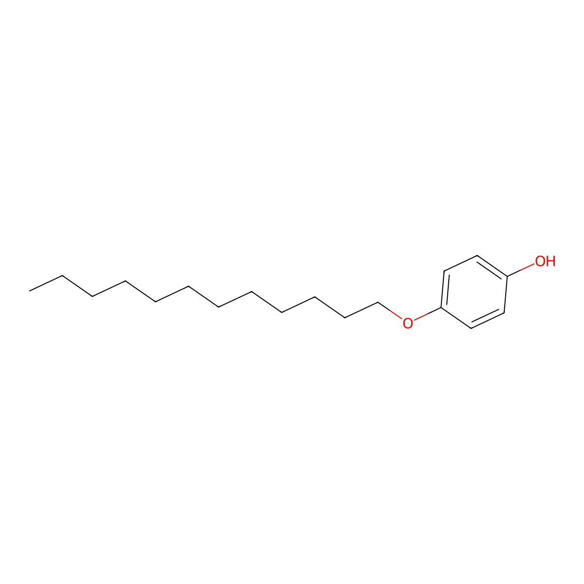 4-(Dodecyloxy)phenol molecular structure, CAS 13037-87-1