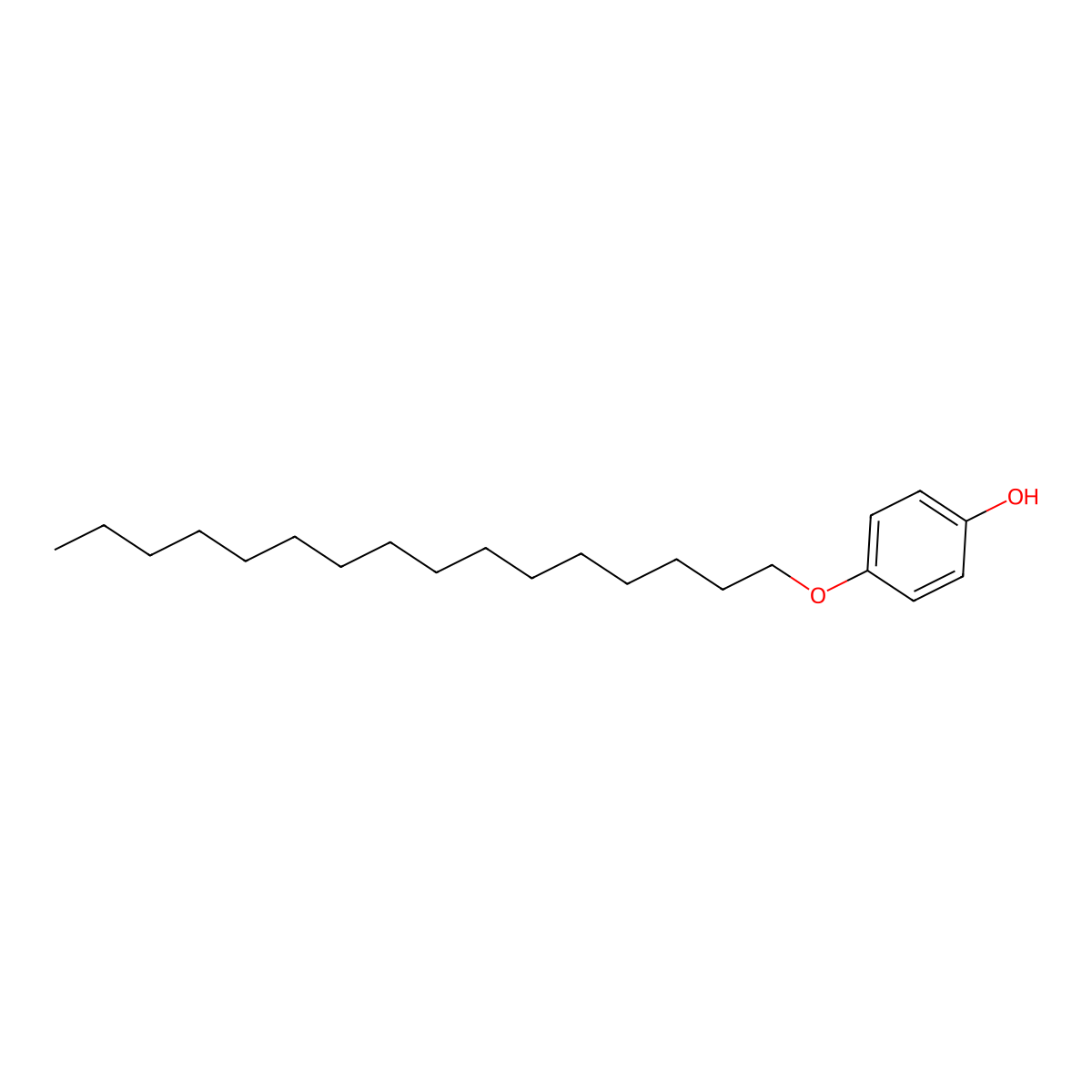 4-(Hexadecyloxy)phenol molecular structure, CAS 13037-88-2