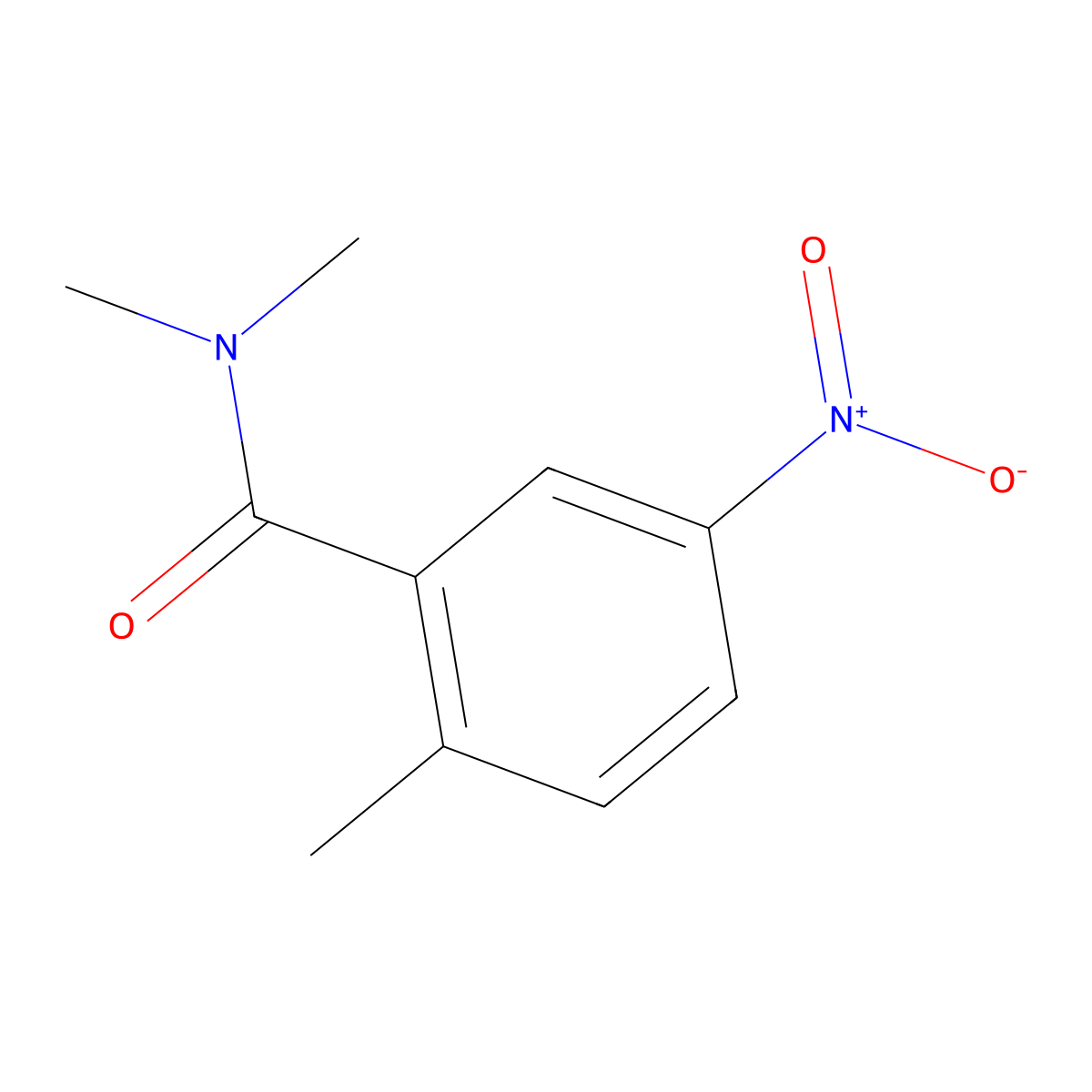 Benzamide, N,N,2-trimethyl-5-nitro- molecular structure, CAS 130370-02-4