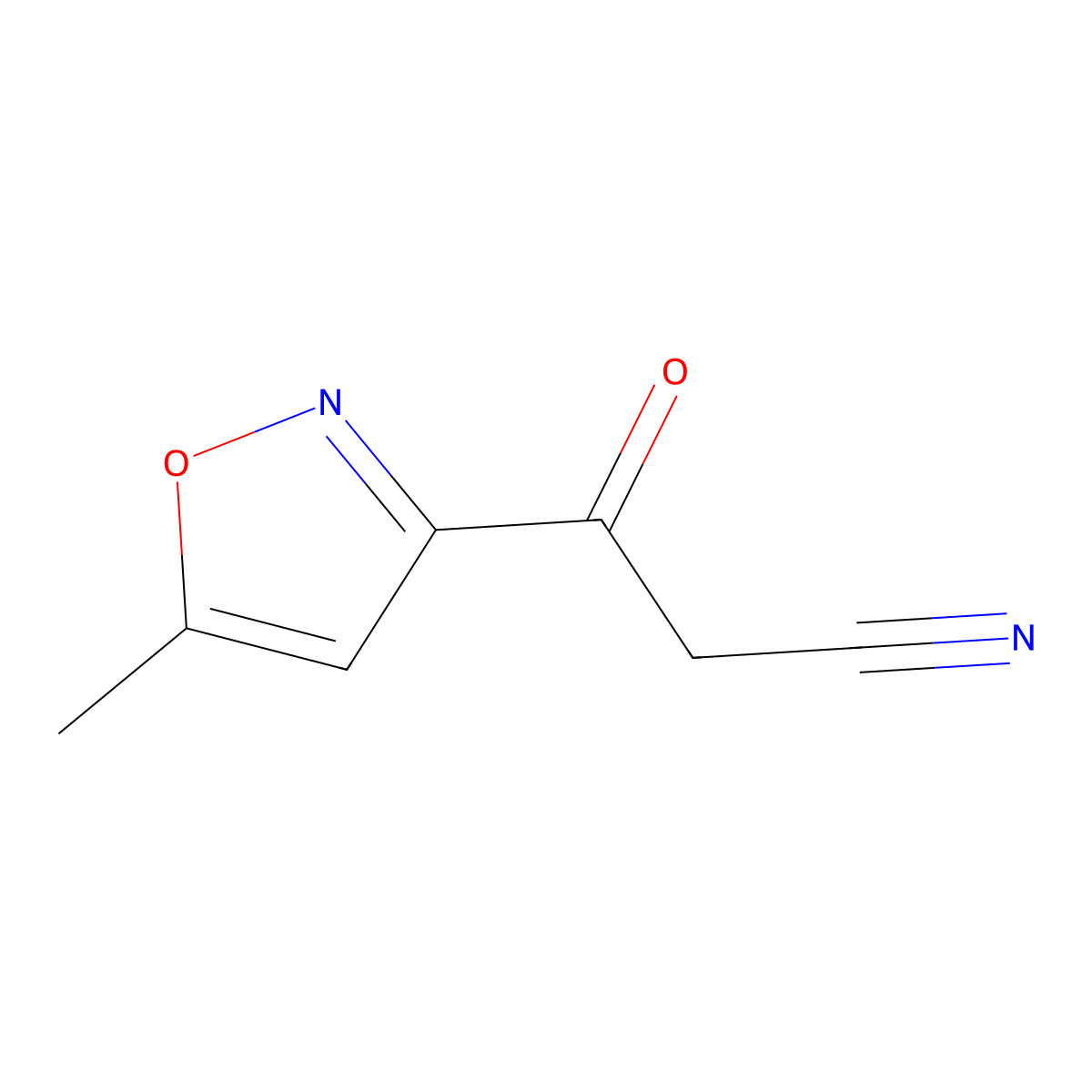 3-(5-Methylisoxazol-3-yl)-3-oxopropanenitrile molecular structure, CAS 130371-64-1