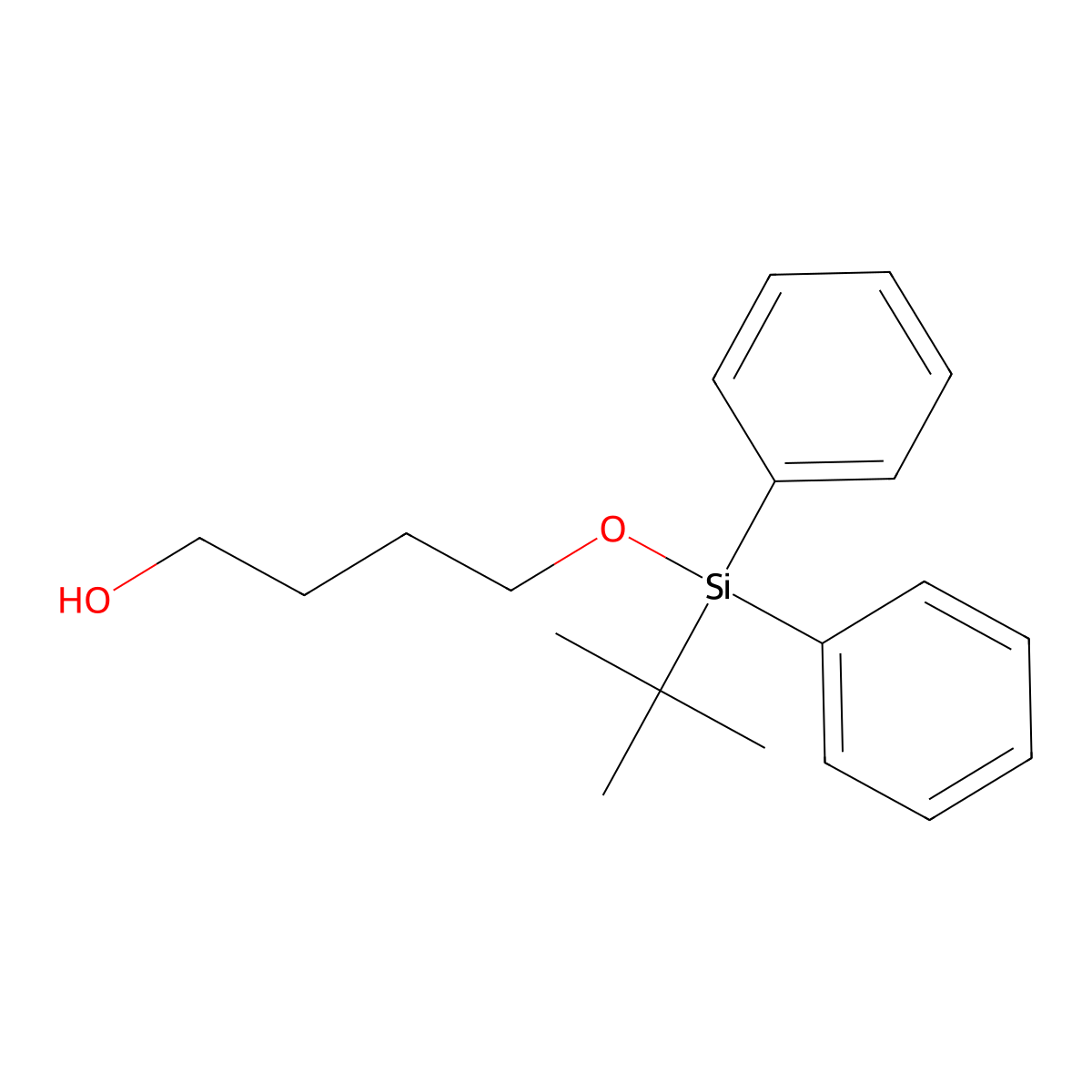 1-Butanol, 4-[[(1,1-dimethylethyl)diphenylsilyl]oxy]- molecular structure, CAS 130372-07-5