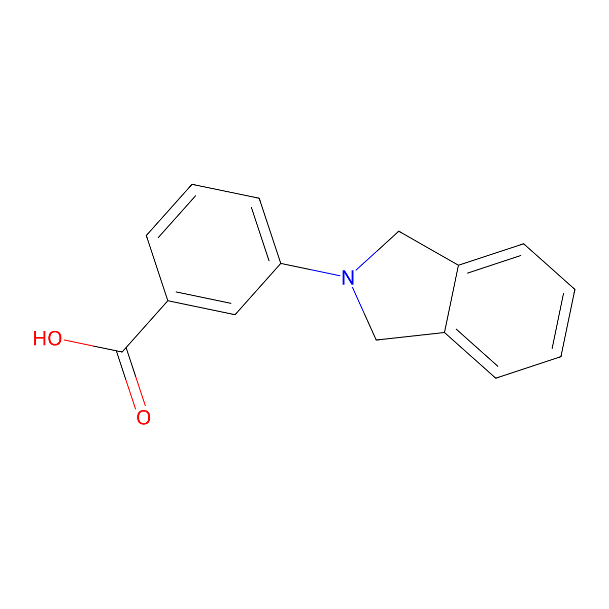 3-(1,3-Dihydro-isoindol-2-yl)-benzoic acid molecular structure, CAS 130373-81-8