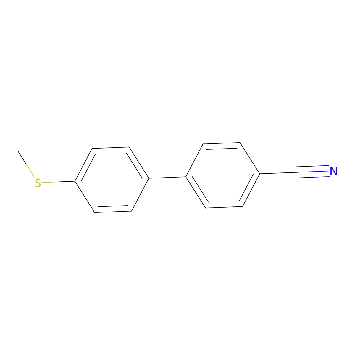 4'-(Methylsulfanyl)[1,1'-biphenyl]-4-carbonitrile molecular structure, CAS 130373-85-2