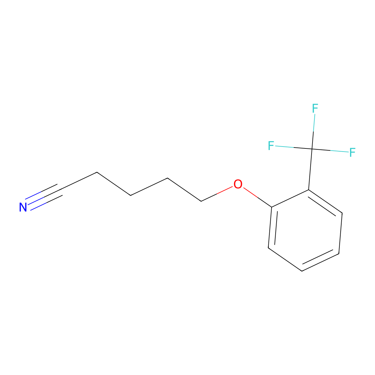 5-[2-(Trifluoromethyl)-phenoxy]pentanenitrile molecular structure, CAS 1303743-39-6