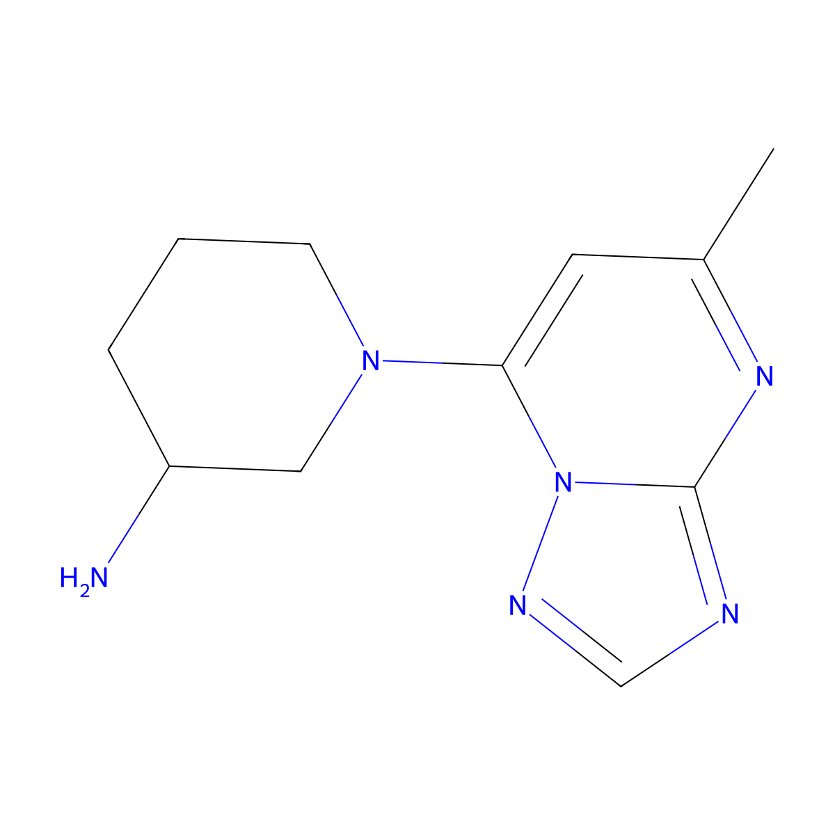 1-(5-Methyl-[1,2,4]triazolo[1,5-a]pyrimidin-7-yl)piperidin-3-amine molecular structure, CAS 1303754-64-4