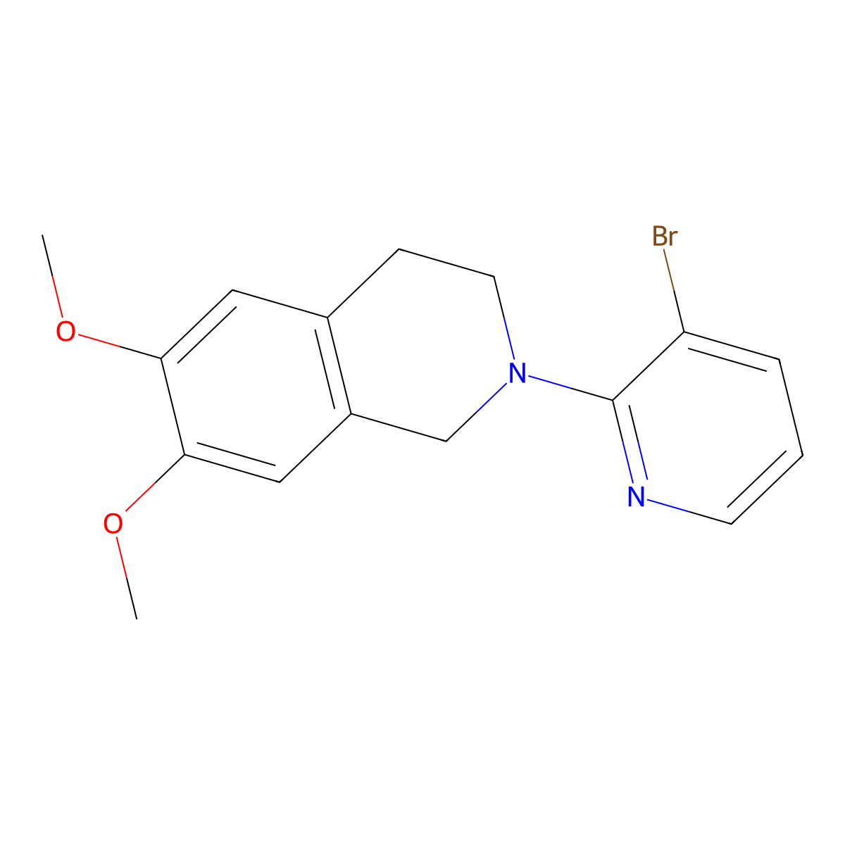 2-(3-Bromopyridin-2-yl)-6,7-dimethoxy-1,2,3,4-tetrahydroisoquinoline molecular structure, CAS 1303760-71-5