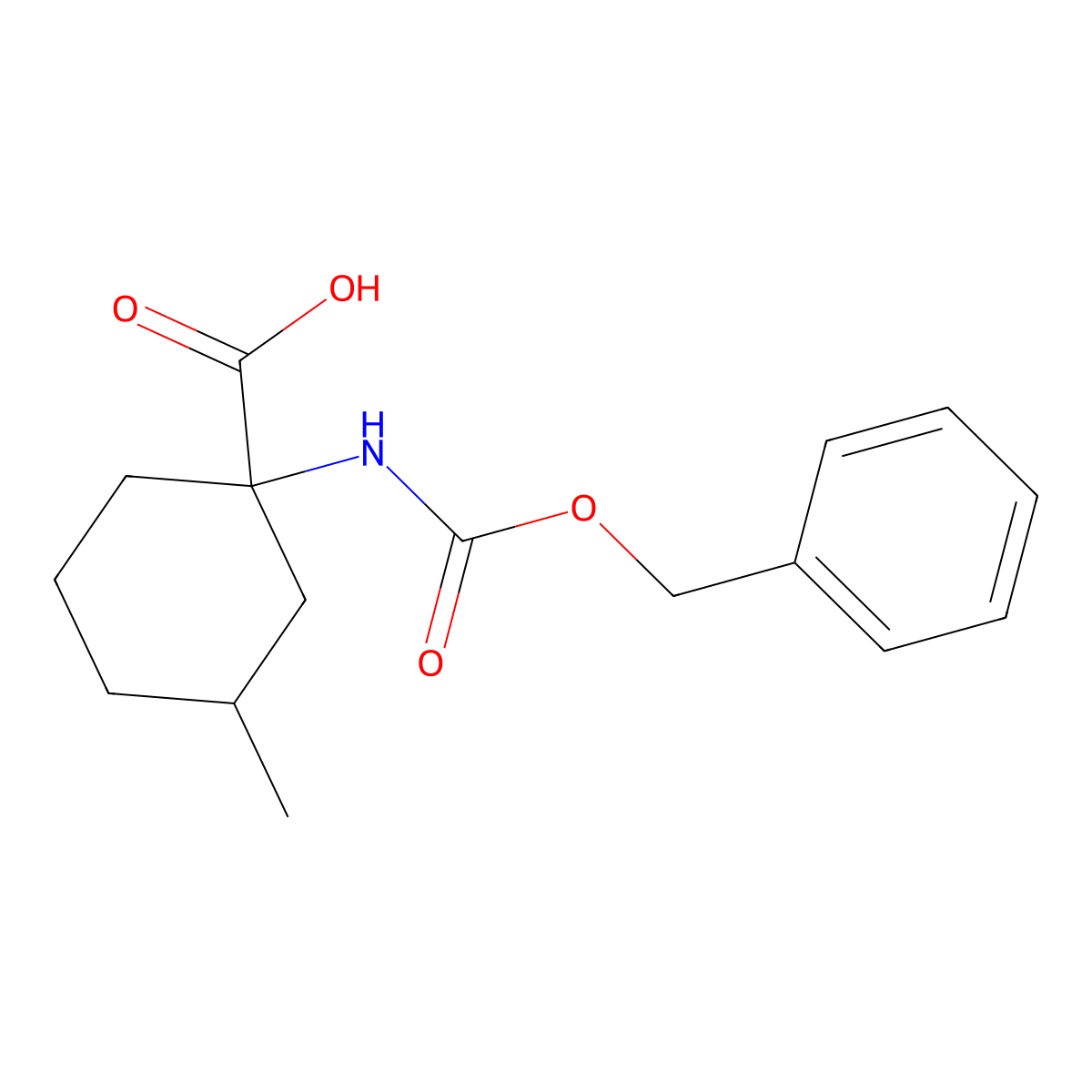 1-{[(Benzyloxy)carbonyl]amino}-3-methylcyclohexane-1-carboxylic acid molecular structure, CAS 1303777-87-8