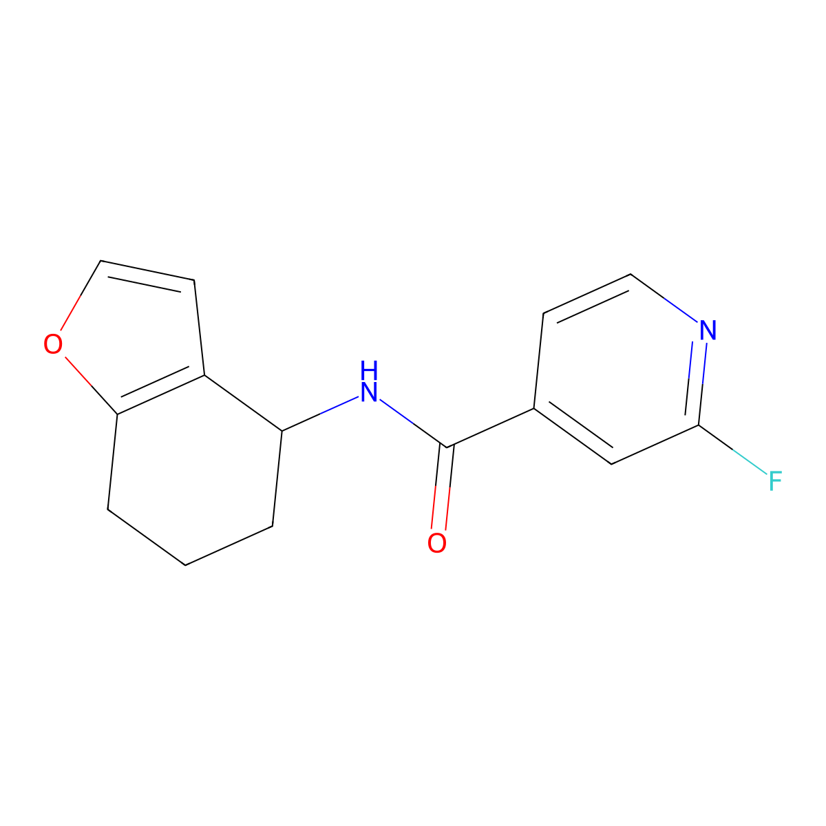 2-fluoro-N-(4,5,6,7-tetrahydro-1-benzofuran-4-yl)pyridine-4-carboxamide molecular structure, CAS 1303779-02-3
