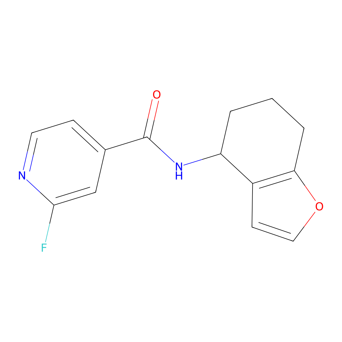 2-fluoro-N-(4,5,6,7-tetrahydro-1-benzofuran-4-yl)pyridine-4-carboxamide molecular structure, CAS 1303779-02-3