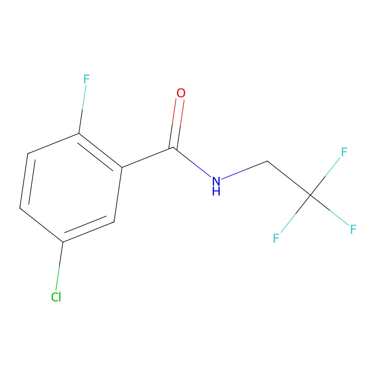 5-chloro-2-fluoro-N-(2,2,2-trifluoroethyl)benzamide molecular structure, CAS 1303780-29-1