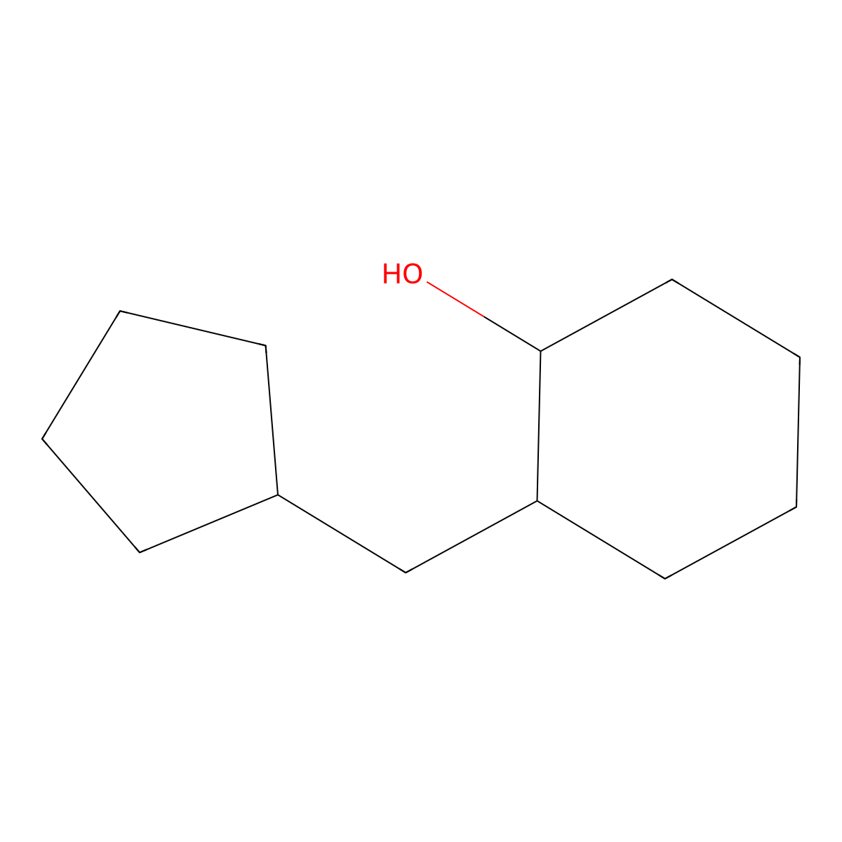 2-(Cyclopentylmethyl)cyclohexan-1-ol molecular structure, CAS 1303789-35-6