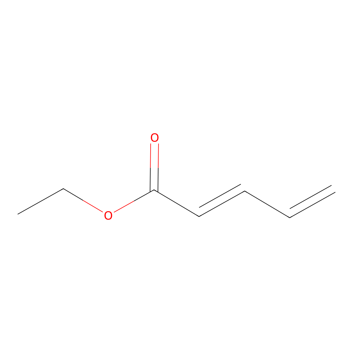 Ethyl Penta-2,4-dienoate molecular structure, CAS 13038-12-5