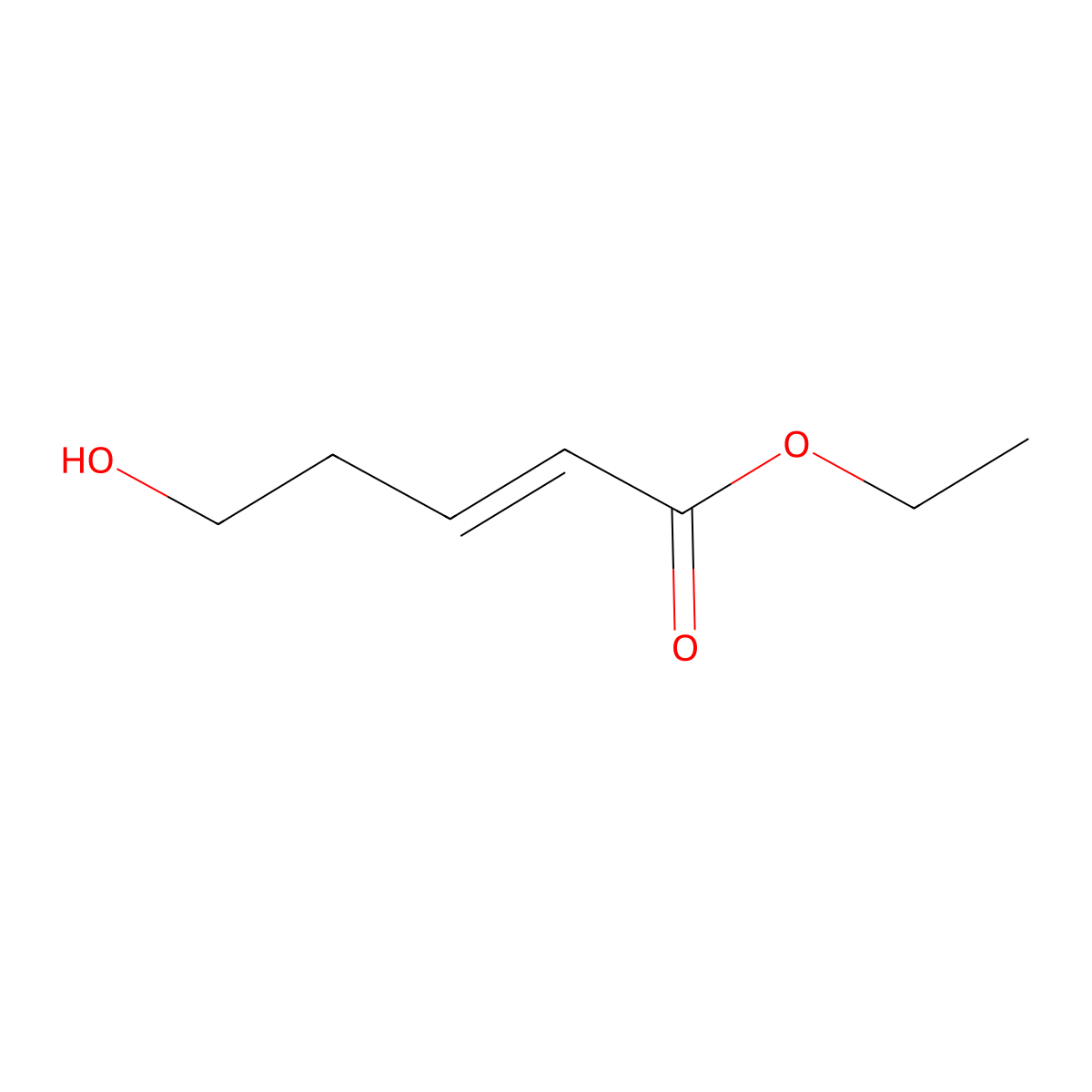 (E)-ethyl 5-hydroxypent-2-enoate molecular structure, CAS 13038-13-6