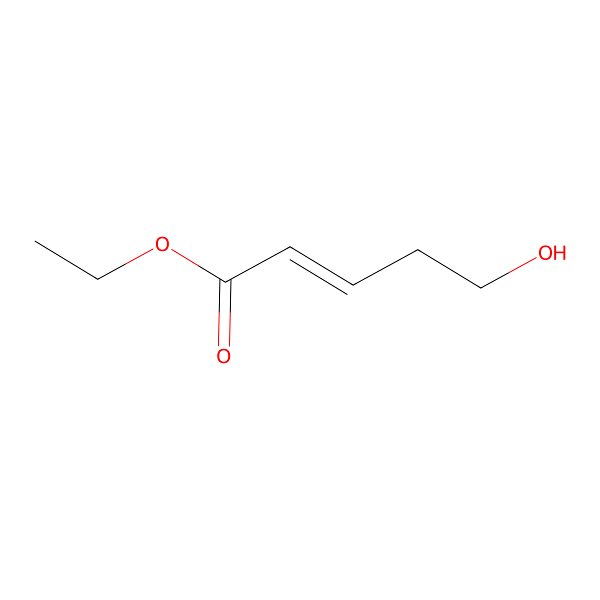 (E)-ethyl 5-hydroxypent-2-enoate molecular structure, CAS 13038-13-6