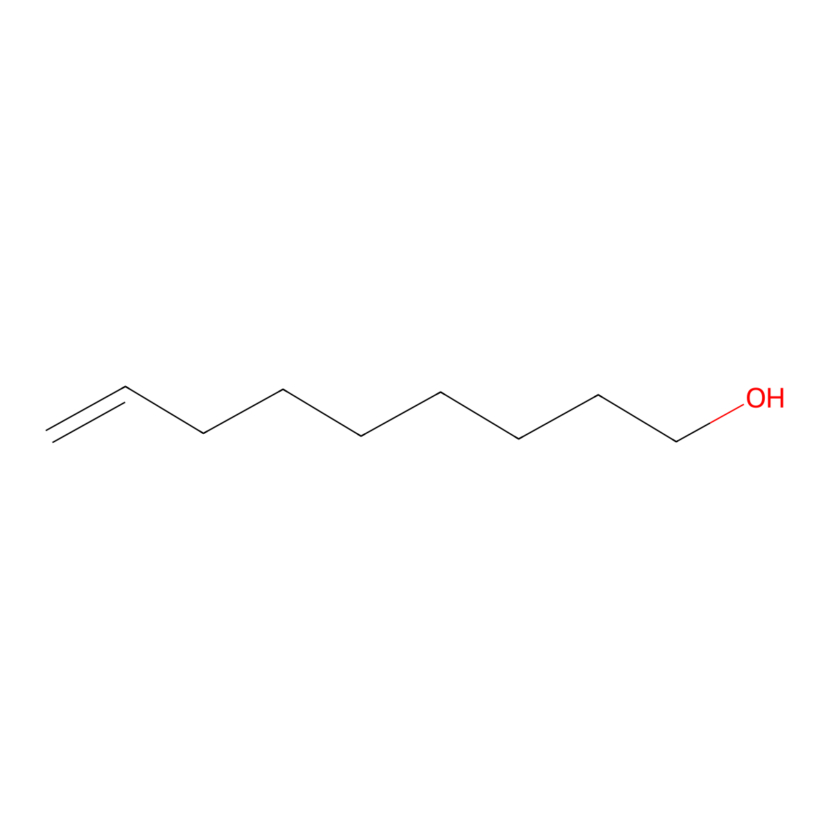 Non-8-en-1-ol molecular structure, CAS 13038-21-6