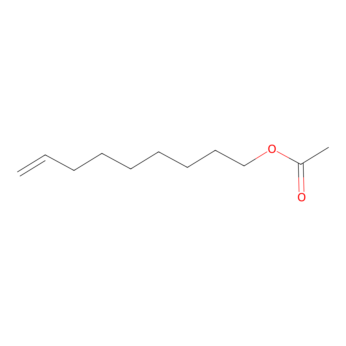 Non-8-enyl acetate molecular structure, CAS 13038-22-7