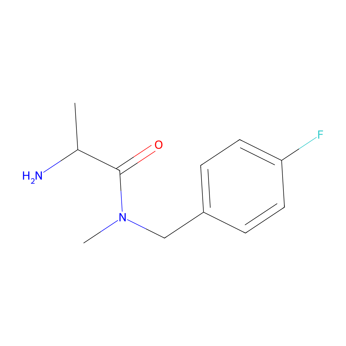 (S)-2-Amino-N-(4-fluoro-benzyl)-N-methyl-propionamide molecular structure, CAS 1303800-23-8