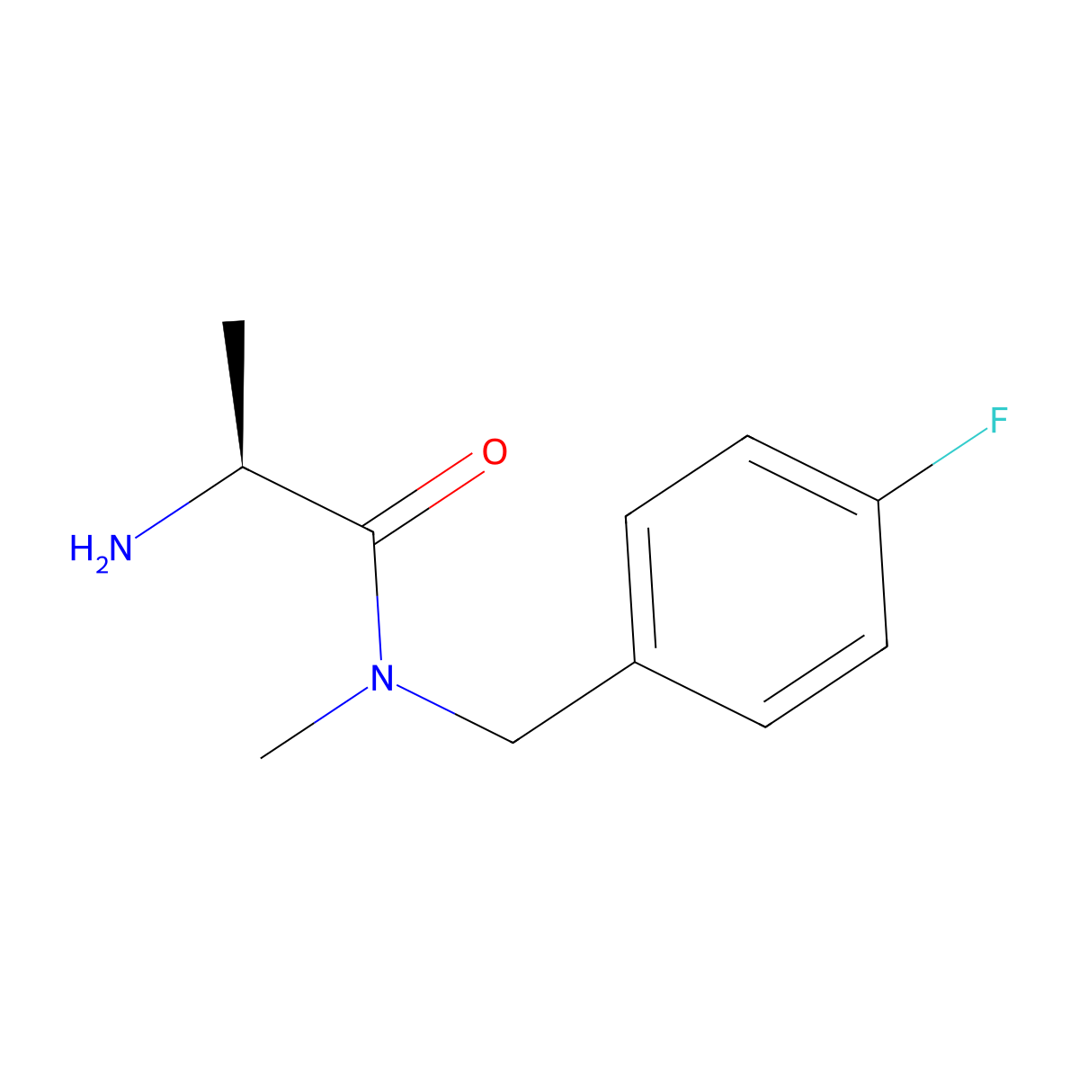 (S)-2-Amino-N-(4-fluoro-benzyl)-N-methyl-propionamide molecular structure, CAS 1303800-23-8