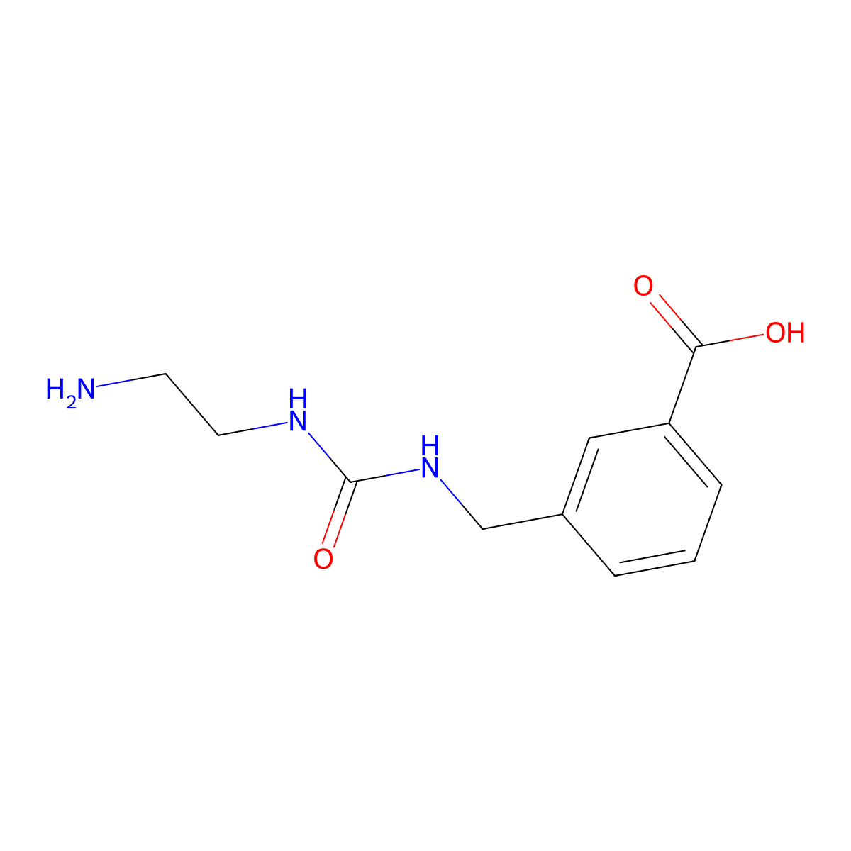3-({[(2-Aminoethyl)carbamoyl]amino}methyl)benzoic acid molecular structure, CAS 1303807-69-3