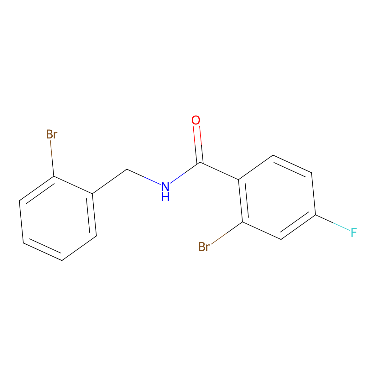 2-bromo-N-[(2-bromophenyl)methyl]-4-fluorobenzamide molecular structure, CAS 1303828-03-6