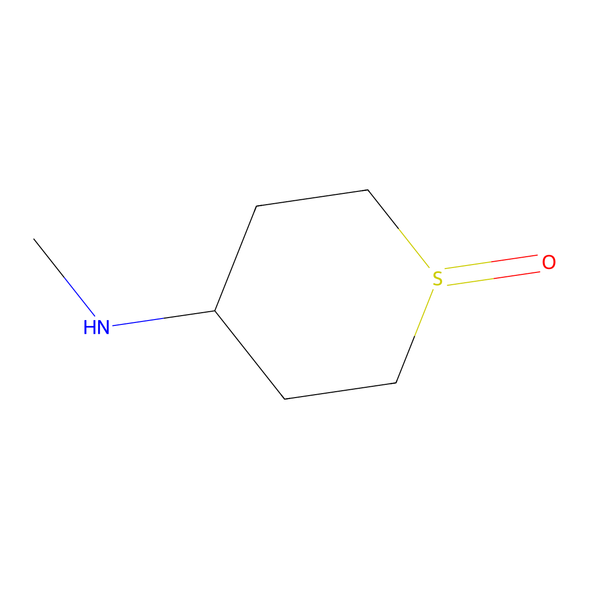 4-(Methylamino)-1lambda4-thian-1-one molecular structure, CAS 1303855-40-4