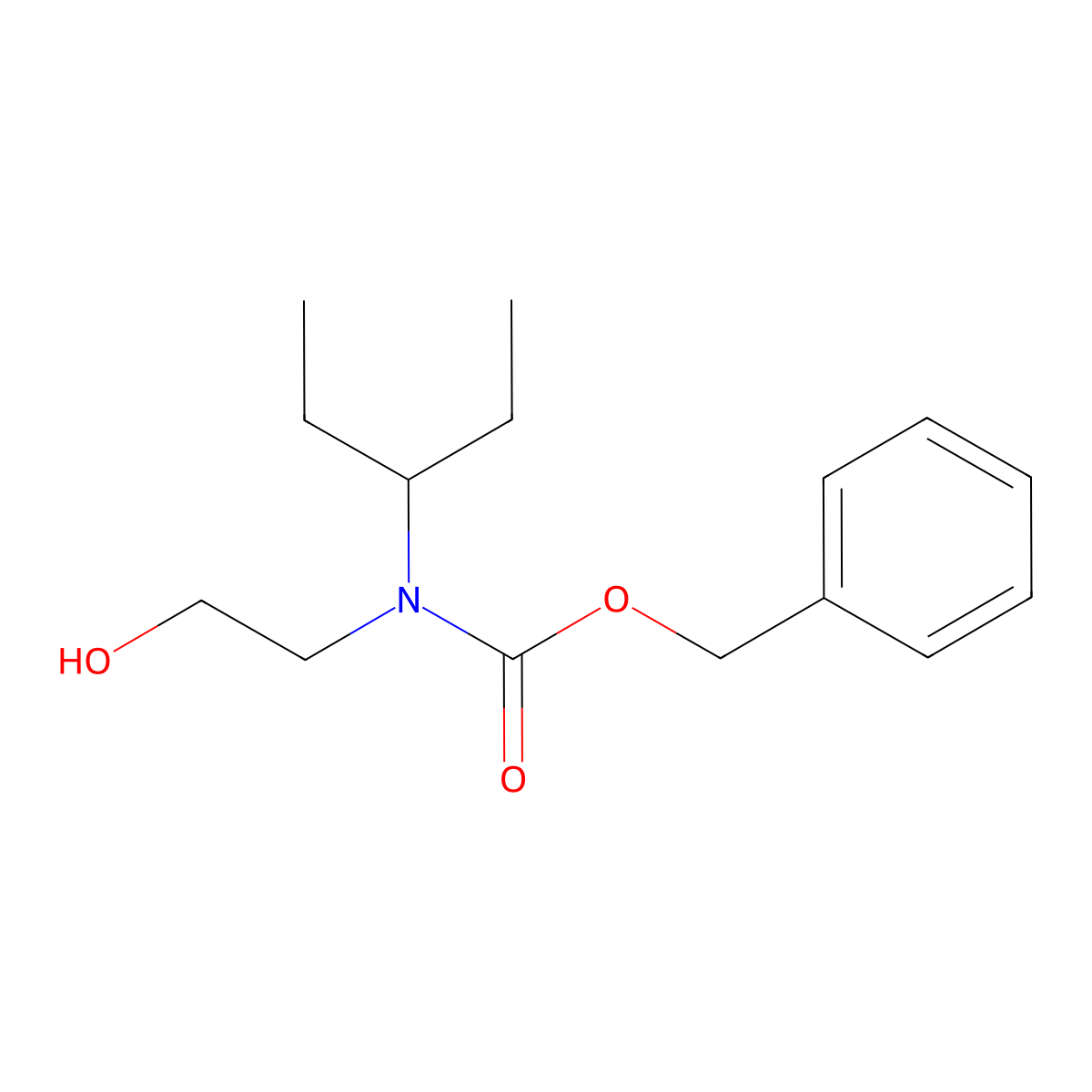 Benzyl (2-hydroxyethyl)(pentan-3-yl)carbamate molecular structure, CAS 1303873-21-3