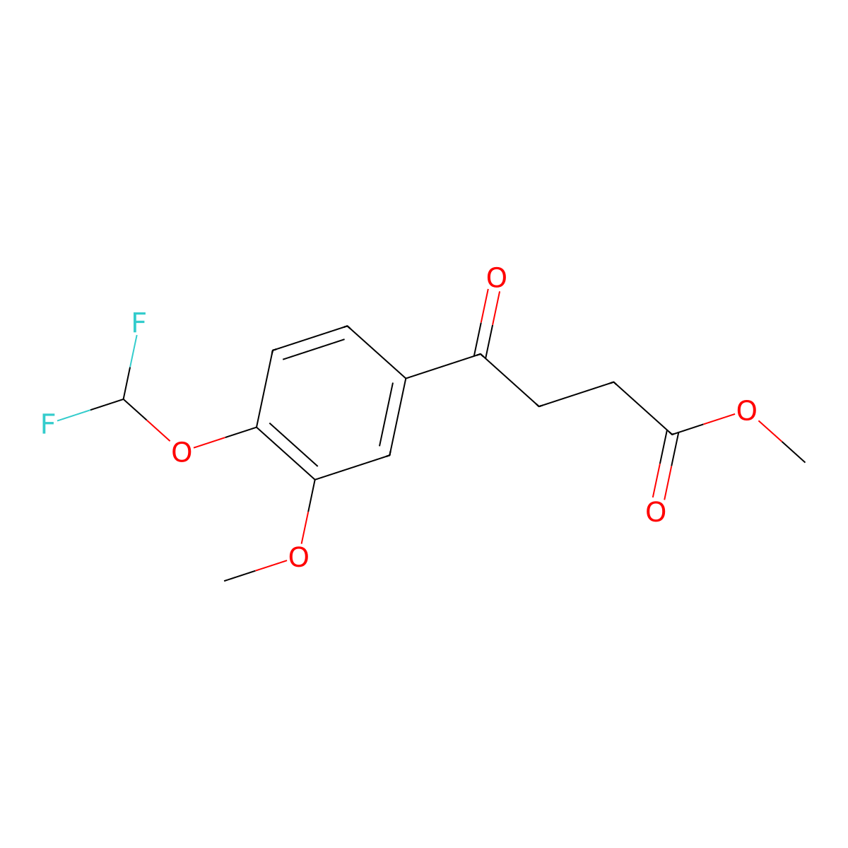Methyl 4-(4-(difluoromethoxy)-3-methoxyphenyl)-4-oxobutanoate molecular structure, CAS 1303887-61-7