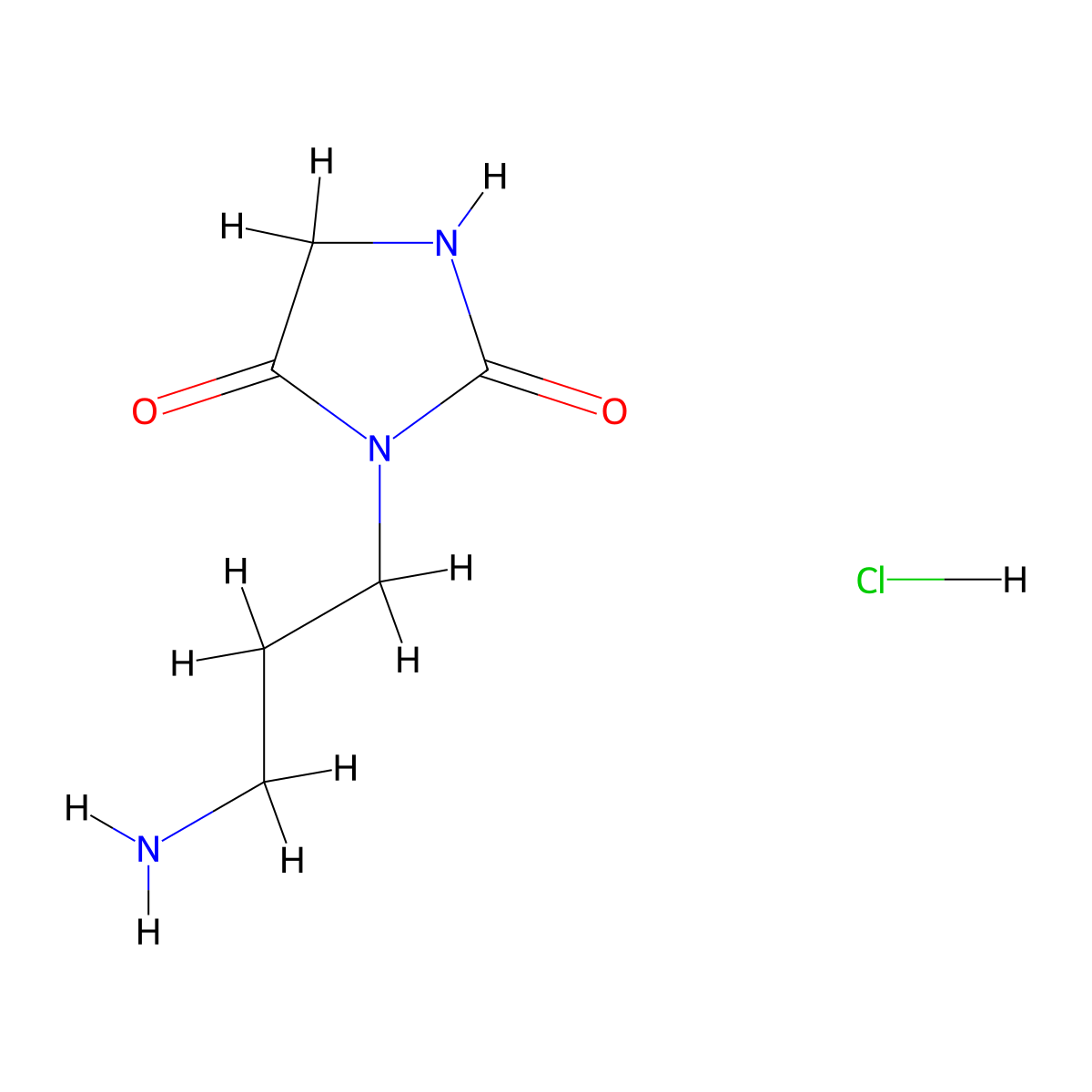3-(3-Aminopropyl)imidazolidine-2,4-dione hydrochloride molecular structure, CAS 1303889-72-6