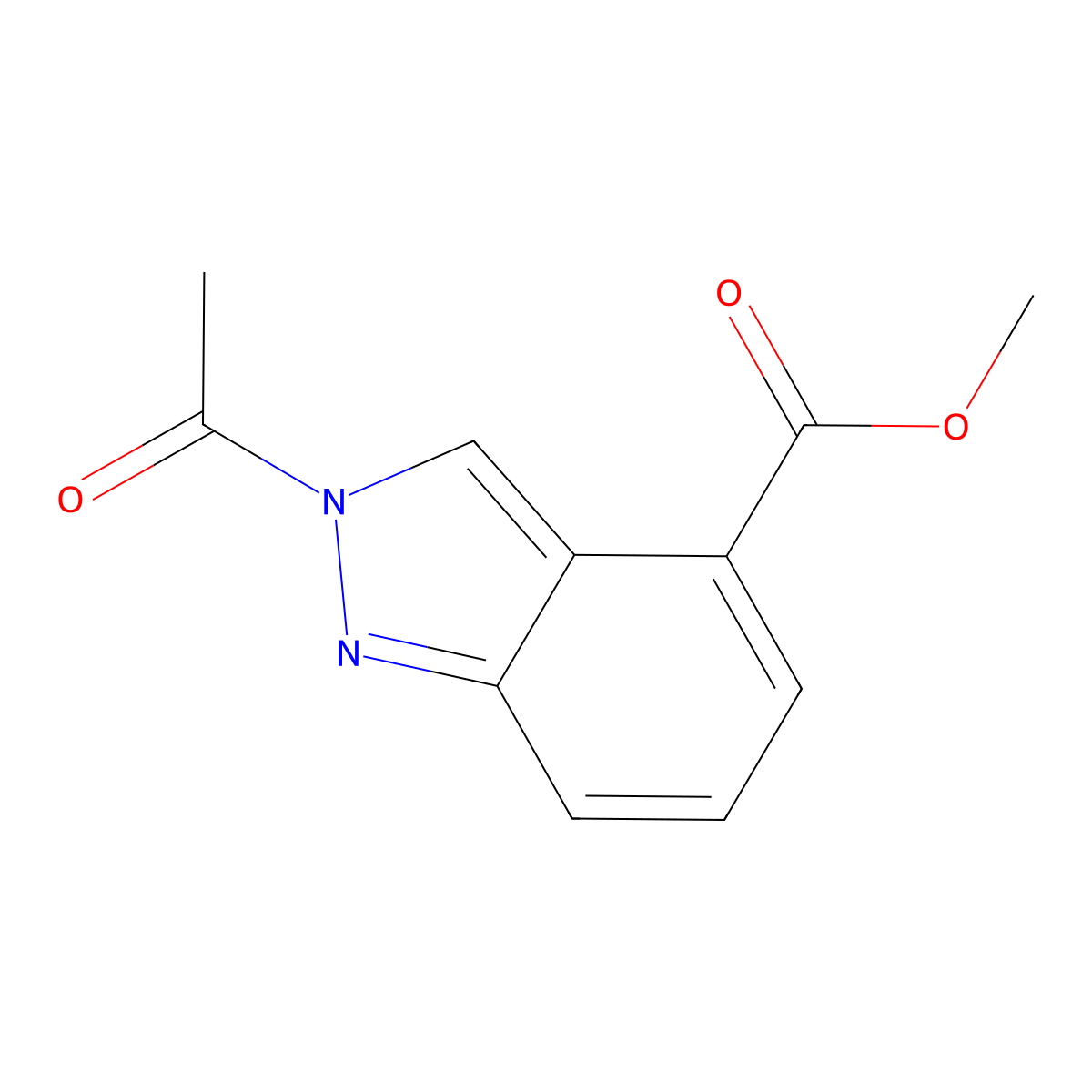 methyl 2-acetyl-2H-indazole-4-carboxylate molecular structure, CAS 1303890-10-9