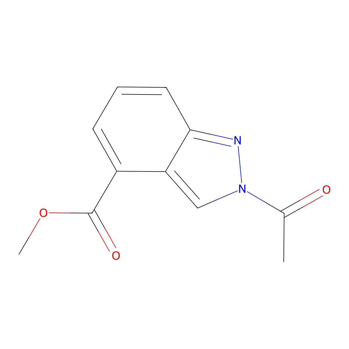 methyl 2-acetyl-2H-indazole-4-carboxylate molecular structure, CAS 1303890-10-9