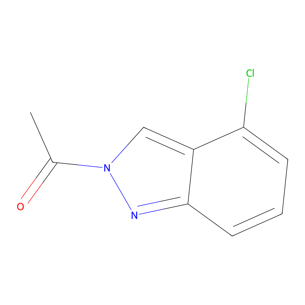 2-Acetyl-4-chloro-2H-indazole molecular structure, CAS 1303890-13-2