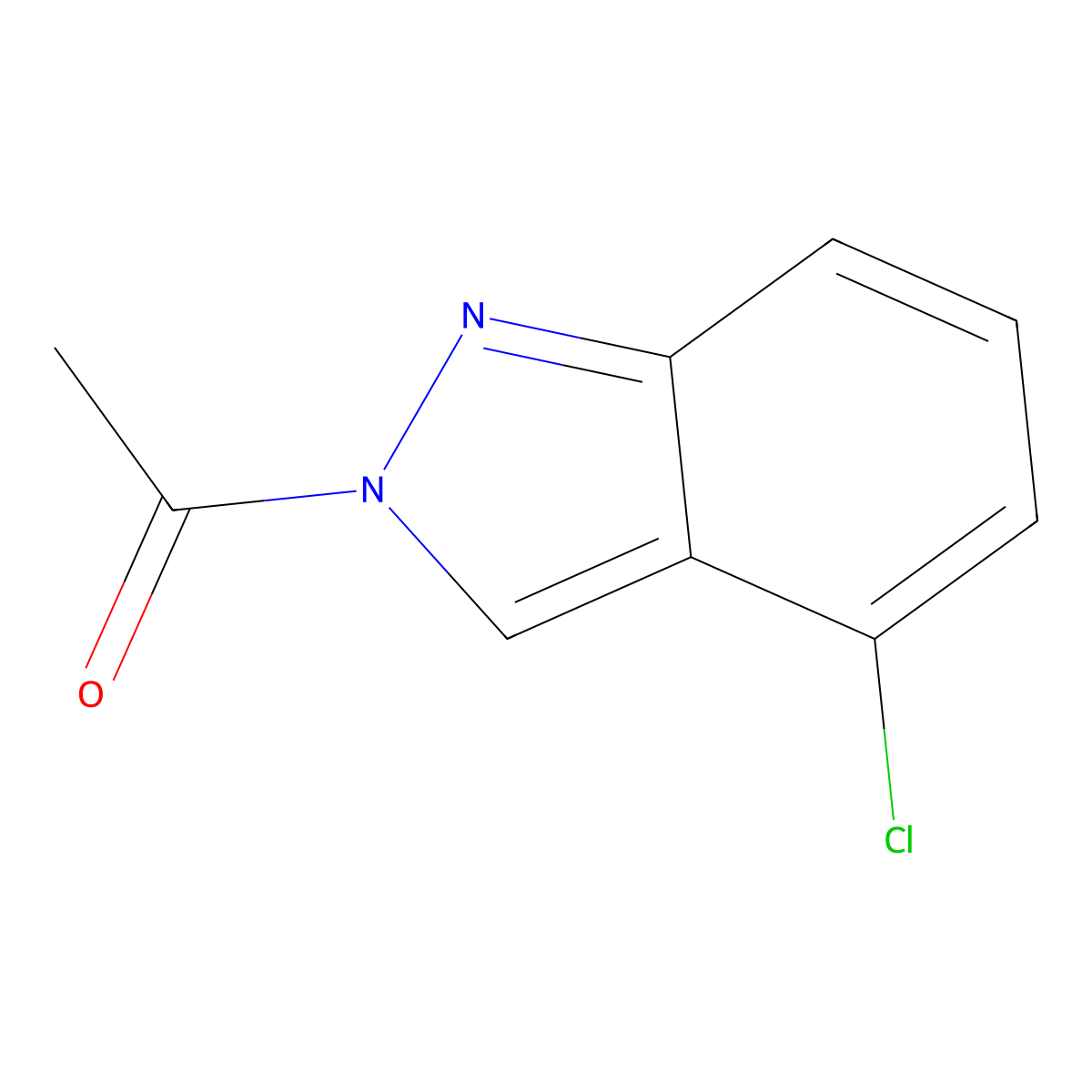 2-Acetyl-4-chloro-2H-indazole molecular structure, CAS 1303890-13-2