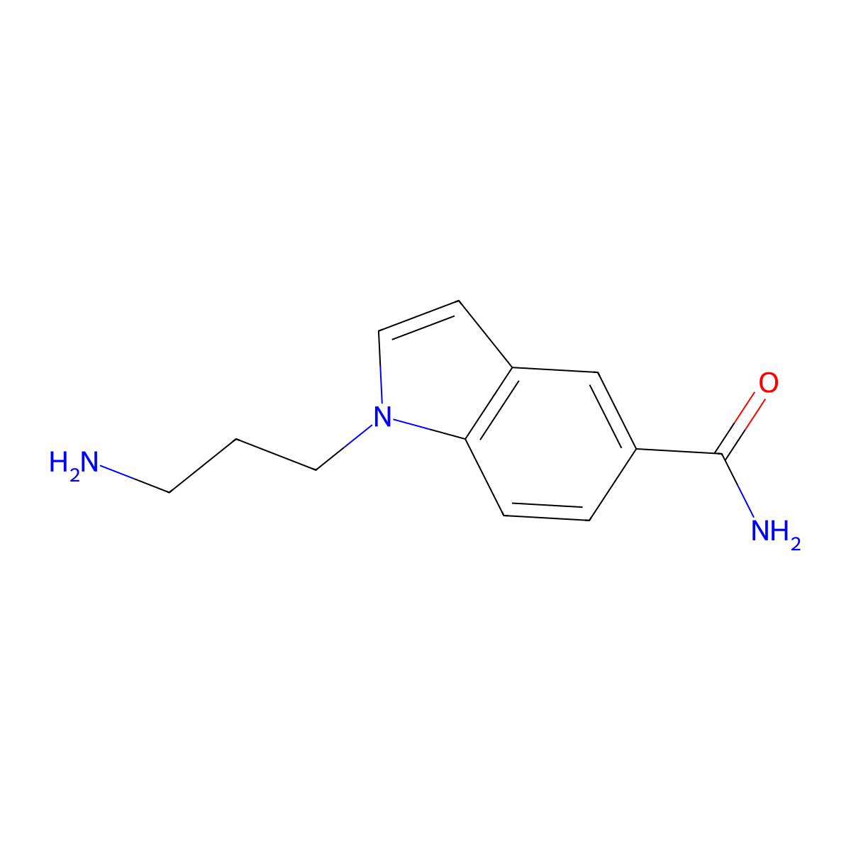 1-(3-aminopropyl)-1H-indole-5-carboxamide molecular structure, CAS 1303890-31-4
