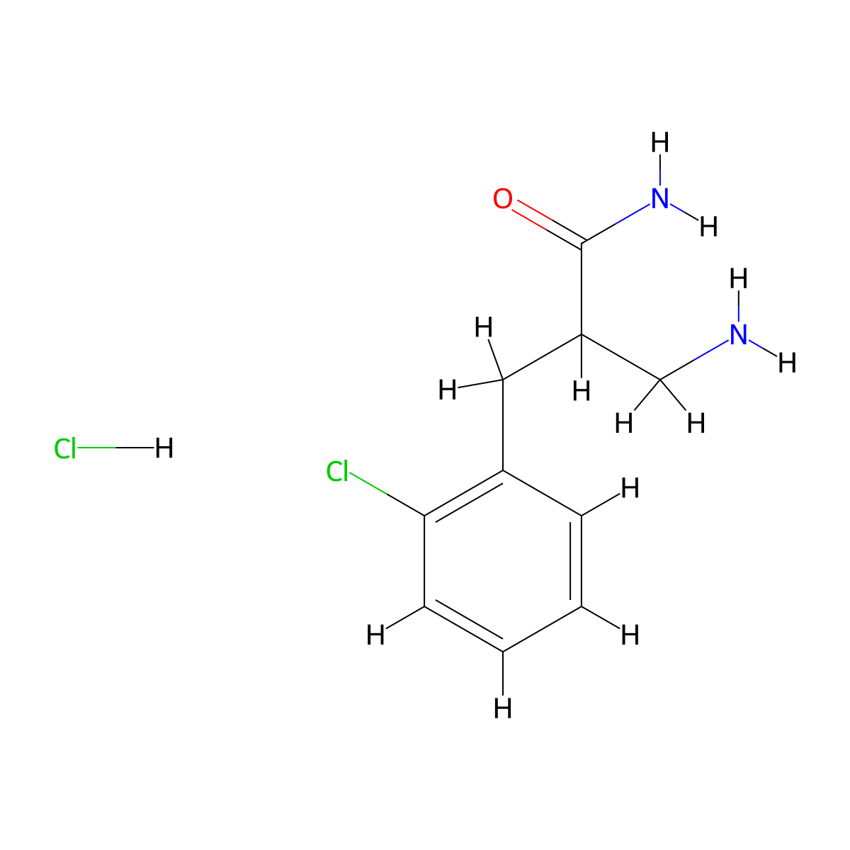 3-Amino-2-[(2-chlorophenyl)methyl]propanamide hydrochloride molecular structure, CAS 1303890-51-8