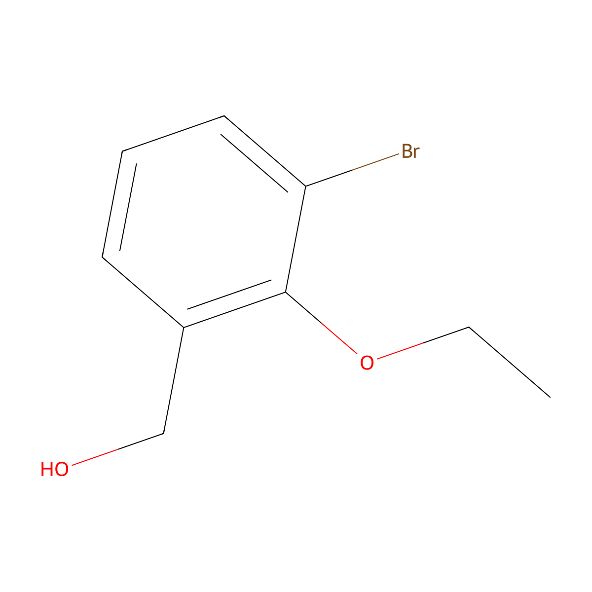 (3-Bromo-2-ethoxyphenyl)methanol molecular structure, CAS 1303899-97-9